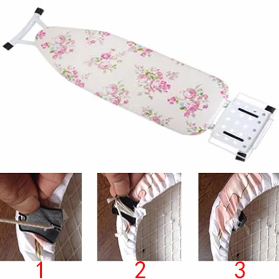 Almohadilla de Planchar de algodón Reflectante de 13 x 38 Pulgadas, con Funda Acolchada Ajustable ,Fundas para Tablas de Planchar(Pink,12x38 Inch(30x100 cm))