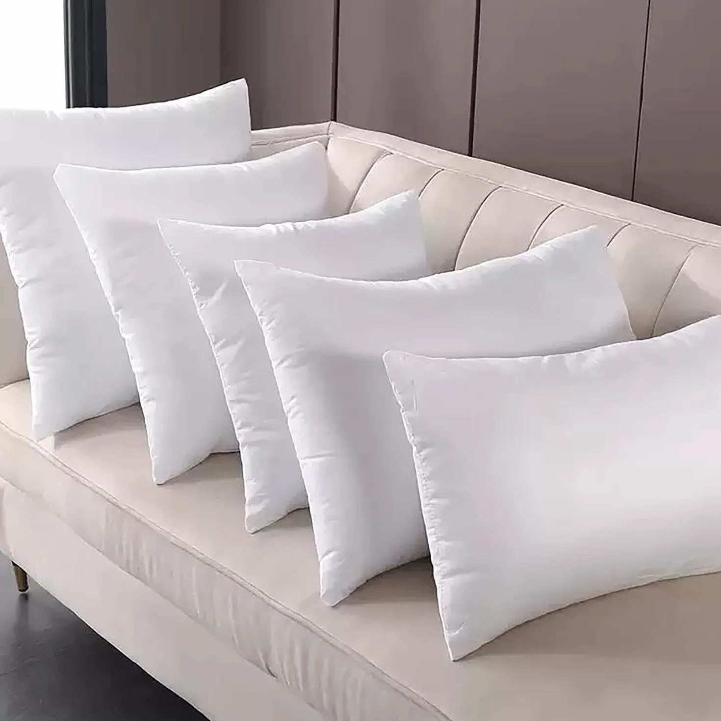 yibo Cojín, Relleno de Cojín para Sofá o Cama, con Relleno Fibra Hueca, Hipoalergénicas, Juego de 2/4/6 Unidades (50_x_70_cm, 6)