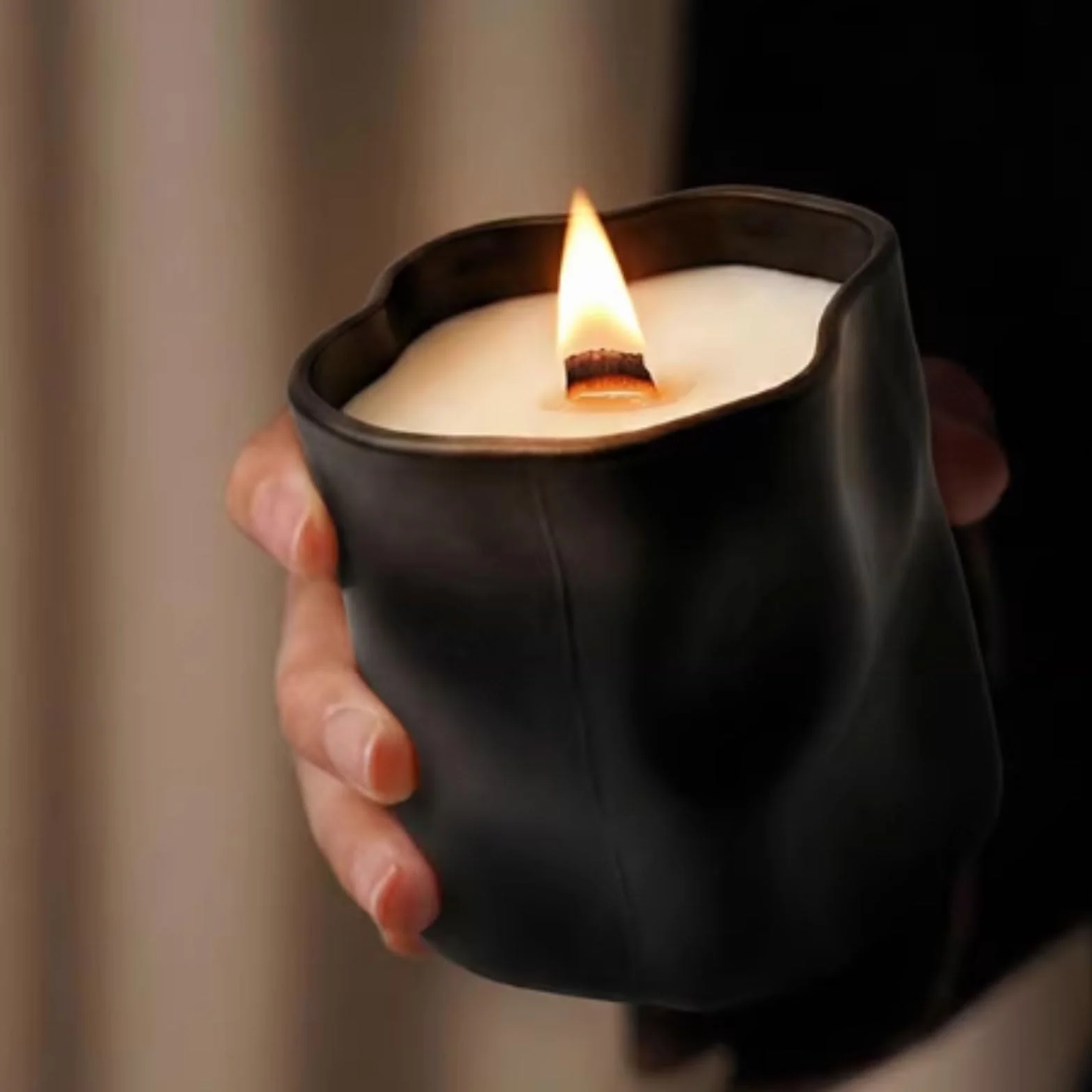 Velas de cerámica hechas con cera de soja y aceites esenciales, vela de aromaterapia reutilizable, decoración elegante for el hogar de larga duración