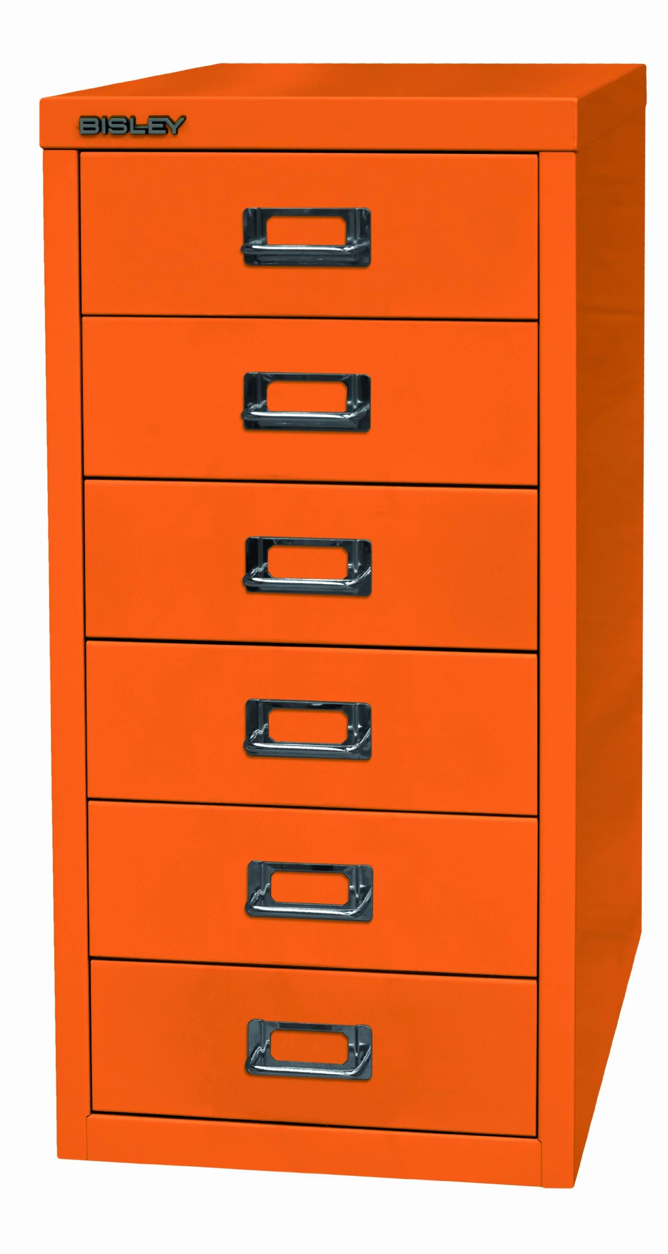 Bisley multid rawer, 29er Serie, DIN A4, 6 cajones, Metal, 603 Naranja, 38 x 27.9 x 59 cm