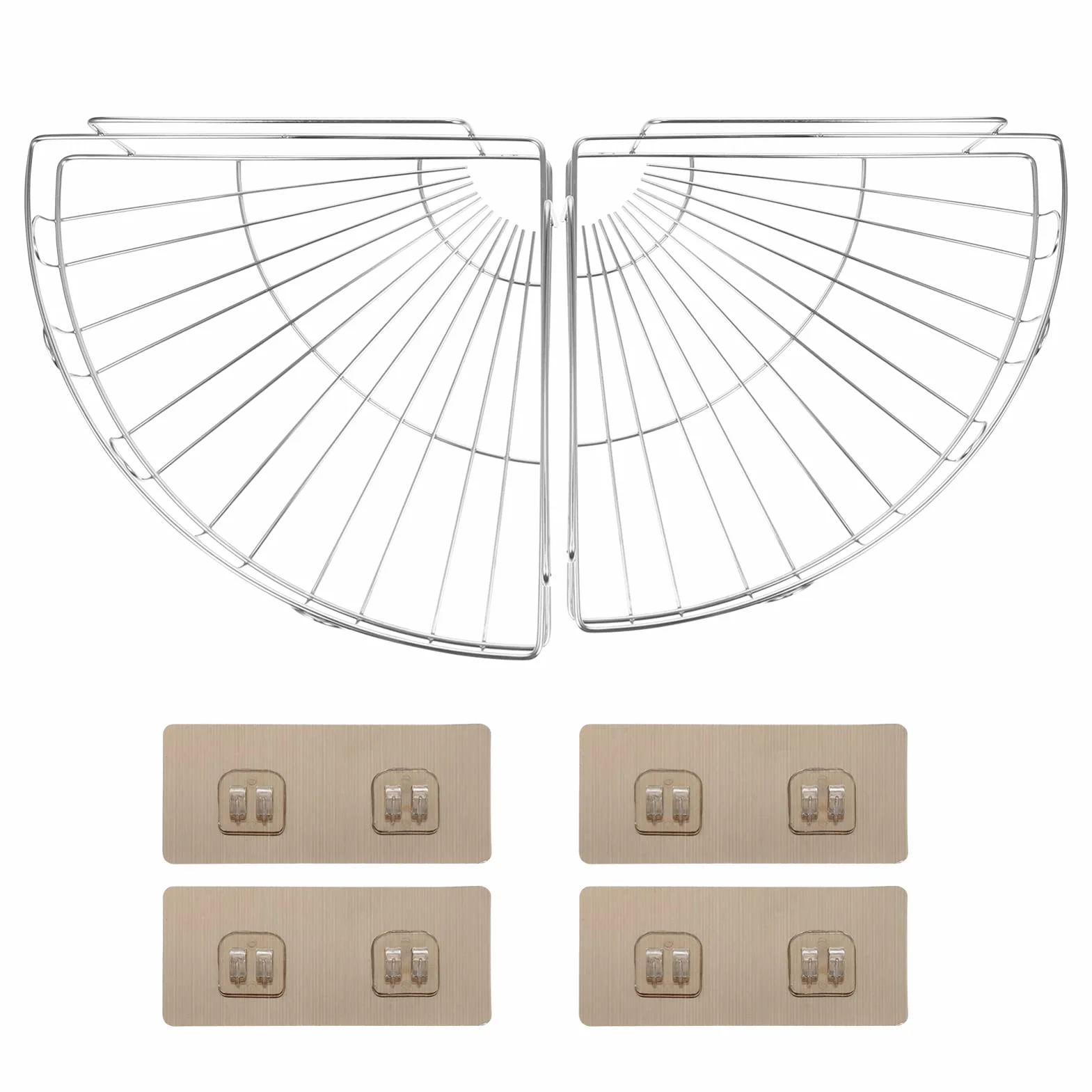 Cabilock 2 Juegos Estante Triangular Cuarto De Baño Cesta Triangular Drenaje Estante Triangular Ducha Estante De La Esquina Del Inodoro Moda Acero Inoxidable Cesta De Baño