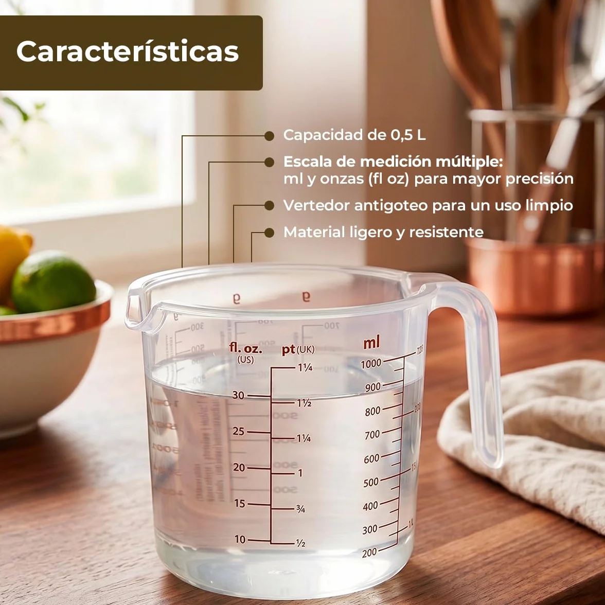 Tescoma Jarra Medidora Delicia 0,5L Vaso Medidor Plástico