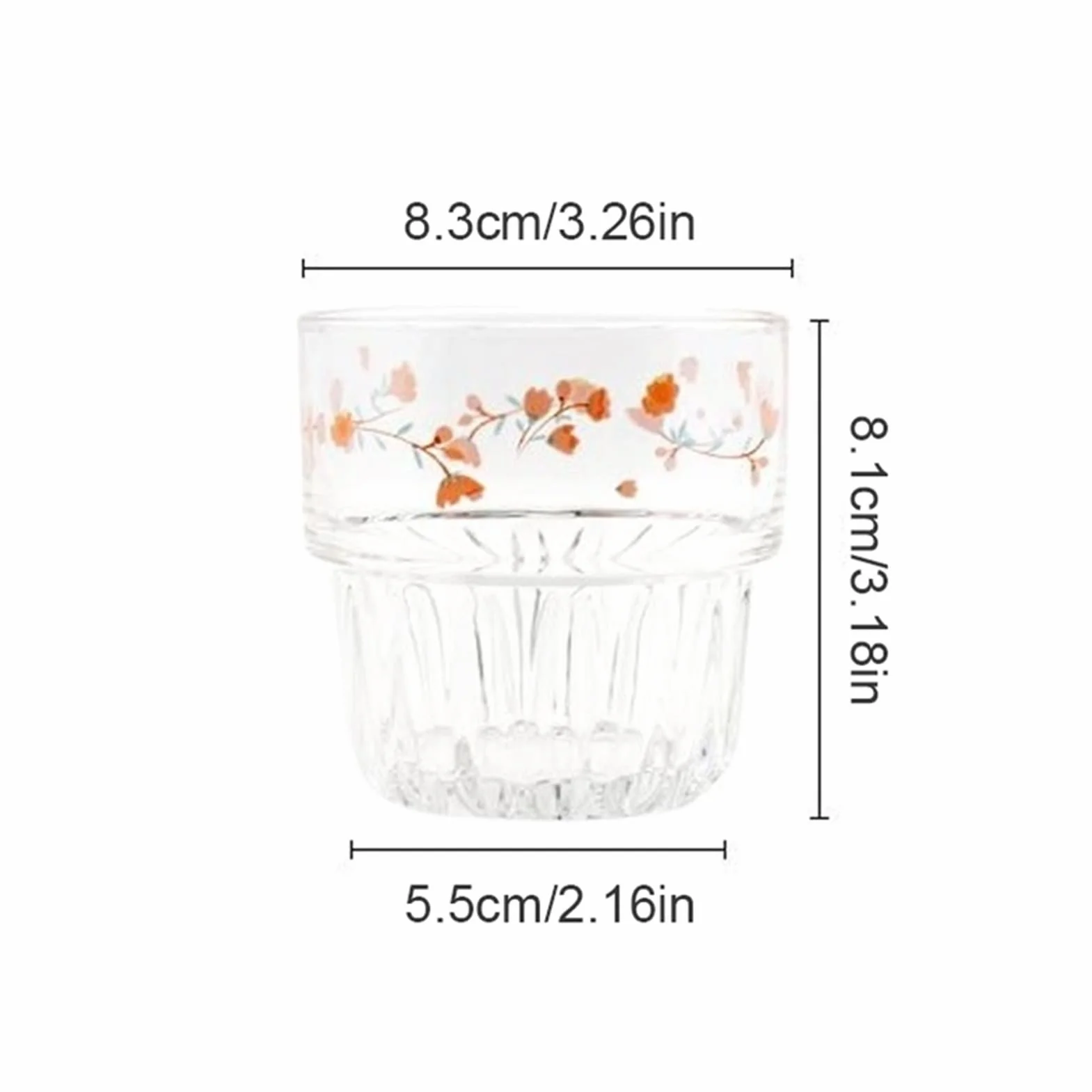 QINGGANGLING999 Vasos de Agua 260ml de vidrios for Beber Lindo Copa de Cristal Creativo Taza de Agua Transparente Estudiante Leche Resistente al Estudiante Vidrio Vasos Cristal
