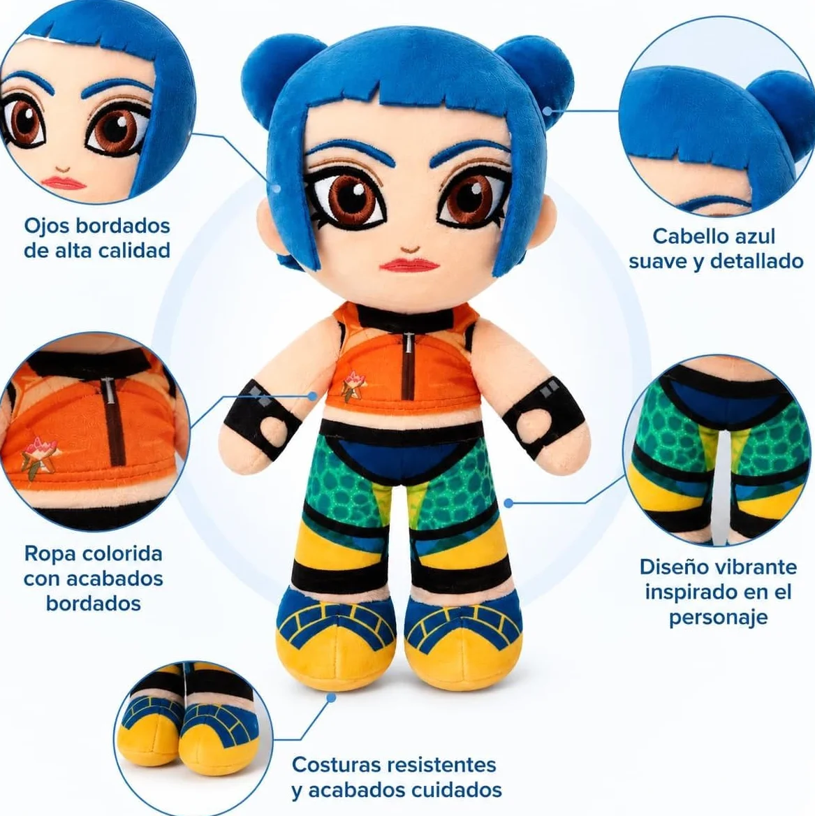 K-POP Set 3 Peluche GRANDES Rumi Mira Zoey - Altura 36 cm - Muñecas de tela suaves coleccionables inspirada en la banda coreana - Multicolor