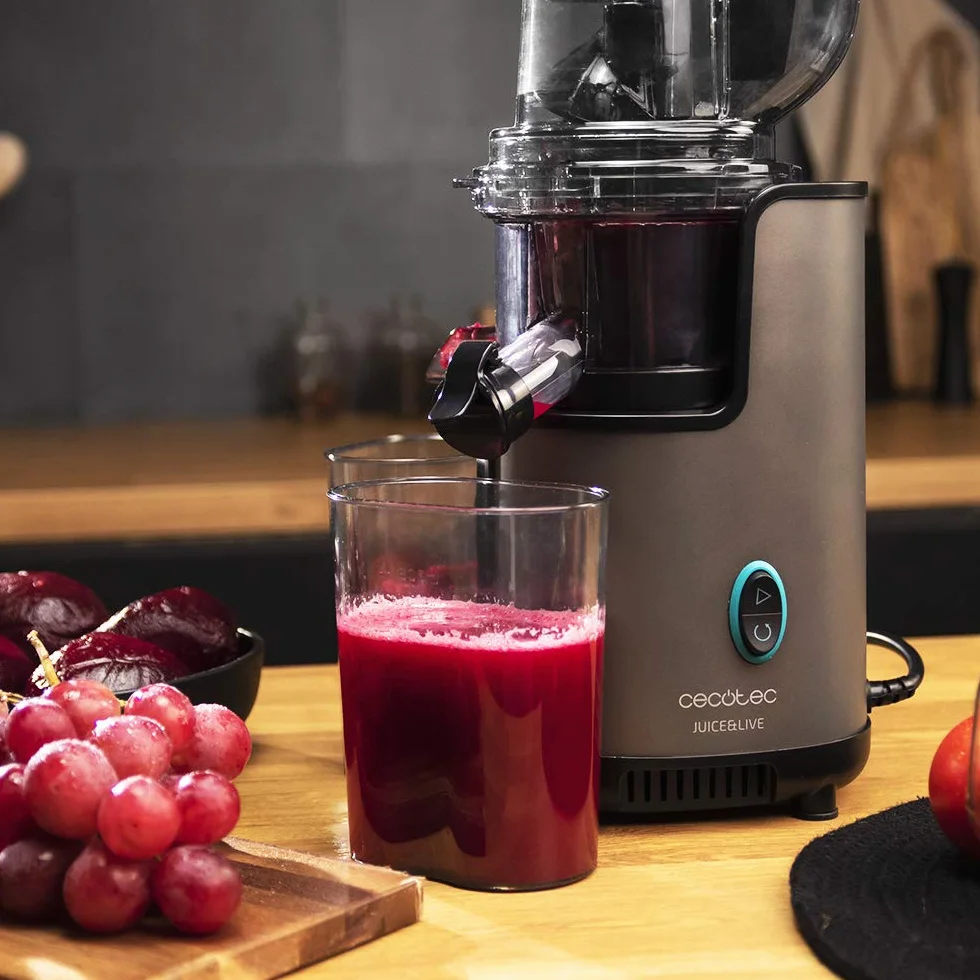 Cecotec Juice&Live 2500 EasyClean Slow Juicer, 200W, 70RPM, BPA-Free, Tritan, 3 Posiciones, Antigoteo