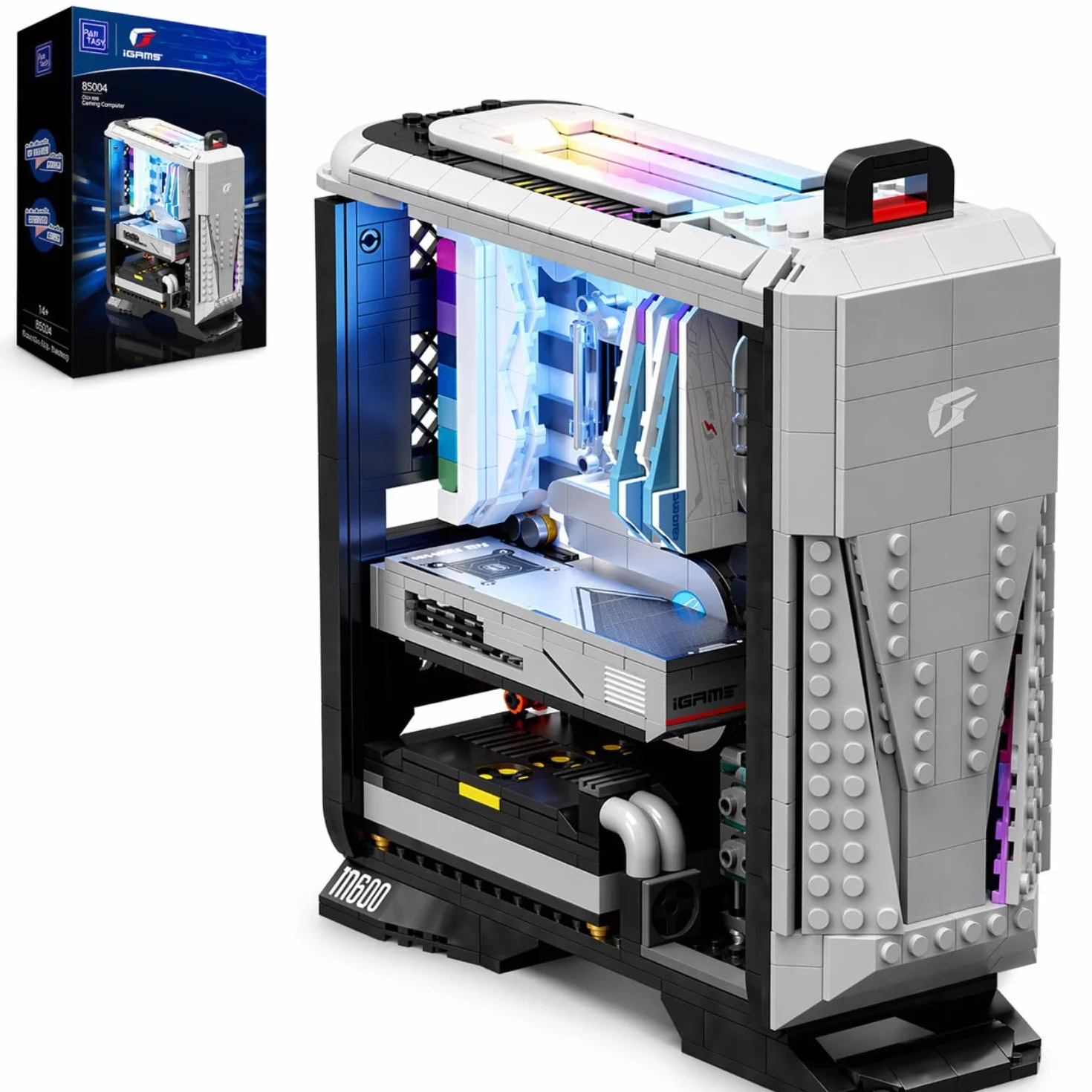 PAN TASY BRICKKK Ordenador de Sobremesa, Set de Bloques para Adultos | Torre de PC detallada con componentes internos, modelo tecnológico para construir, coleccionar y exponer