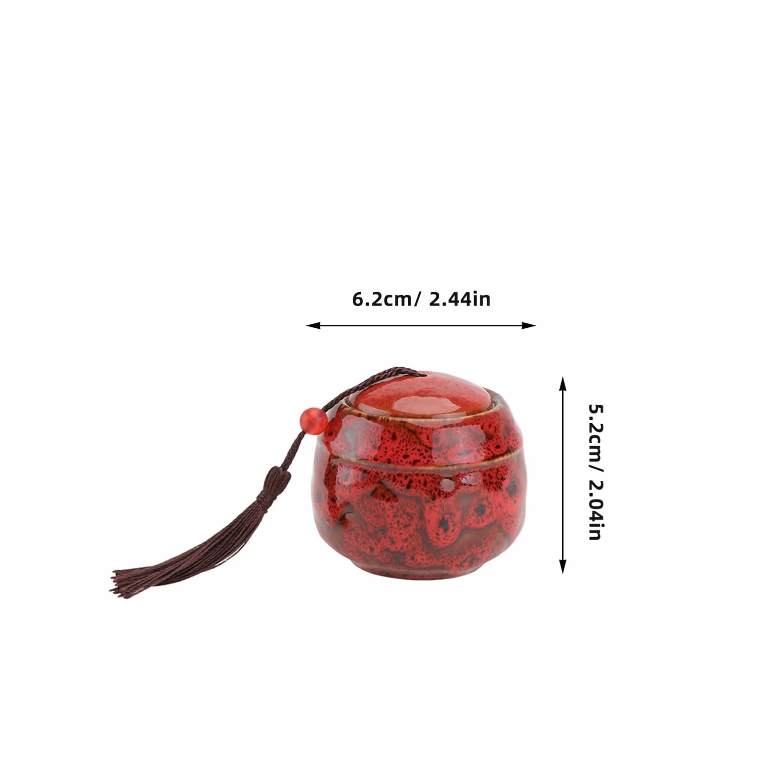 Tarro de Cerámica para Té 5 Piezas Tapa y Cierre Hermético | Latas Redondas para Hojas, Uso Doméstico y Sobremesa, Formato Mini, Multiuso para Guardar Otros Artículos Color Aleatorio