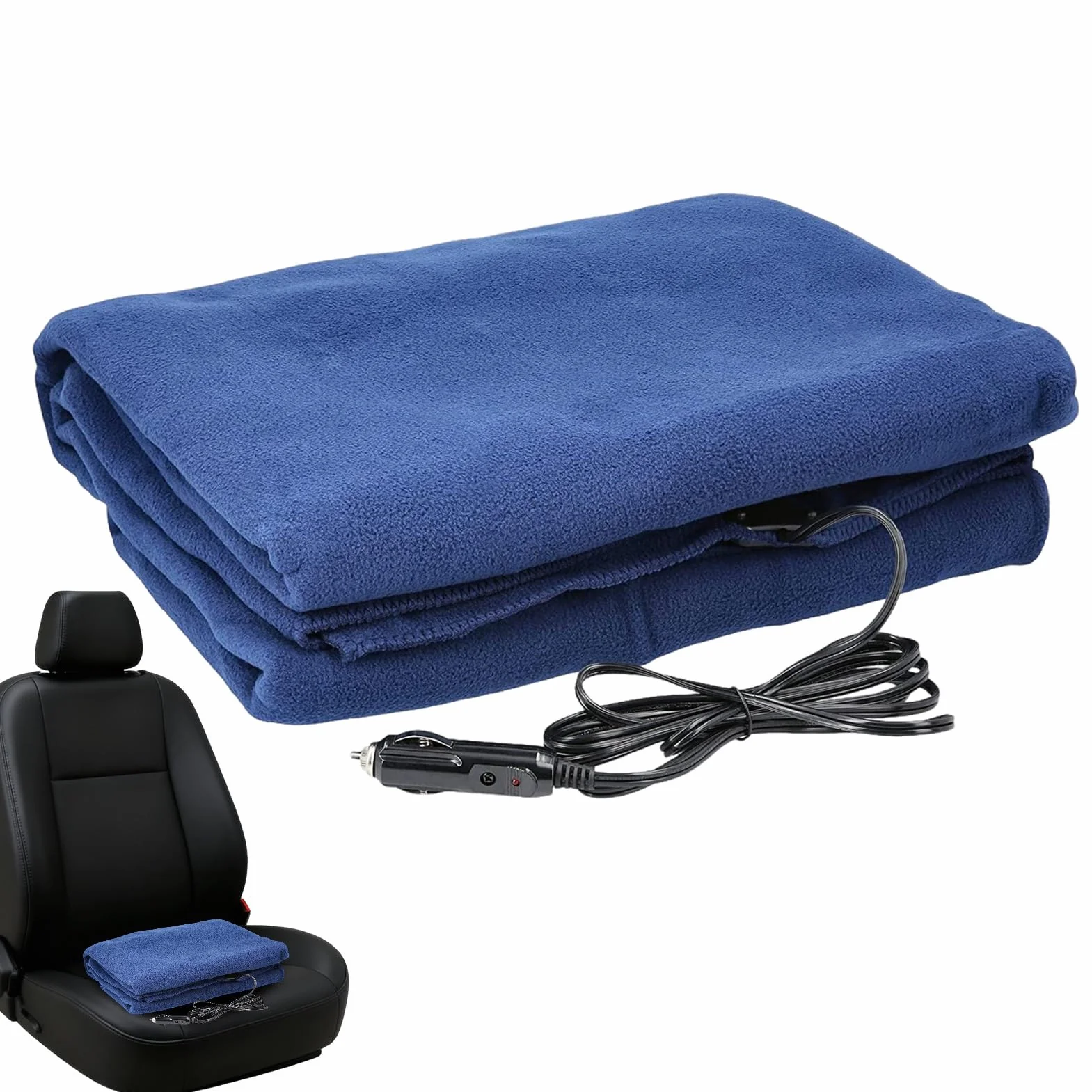 Manta Eléctrica para Automóvil Ajustable Suave con 3 Niveles | Manta de Calefacción 12V para Coche para Personas Mayores Hombres Mujeres Acampada Desplazamientos Viajes por Carretera