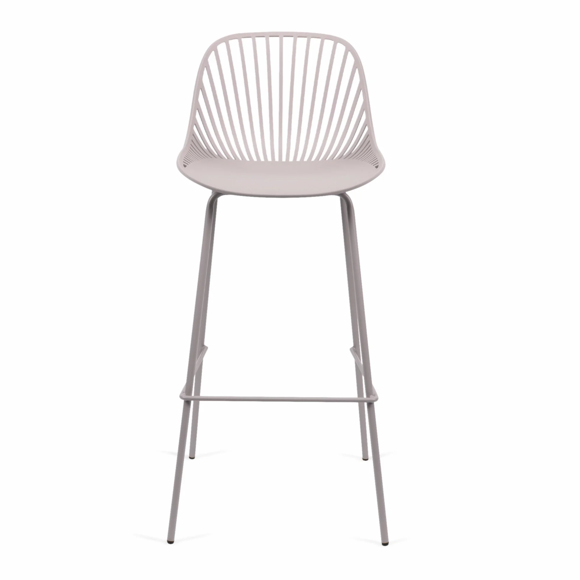 Taburete Alto Polipropileno Metal 103 cm 48 cm French Taupe