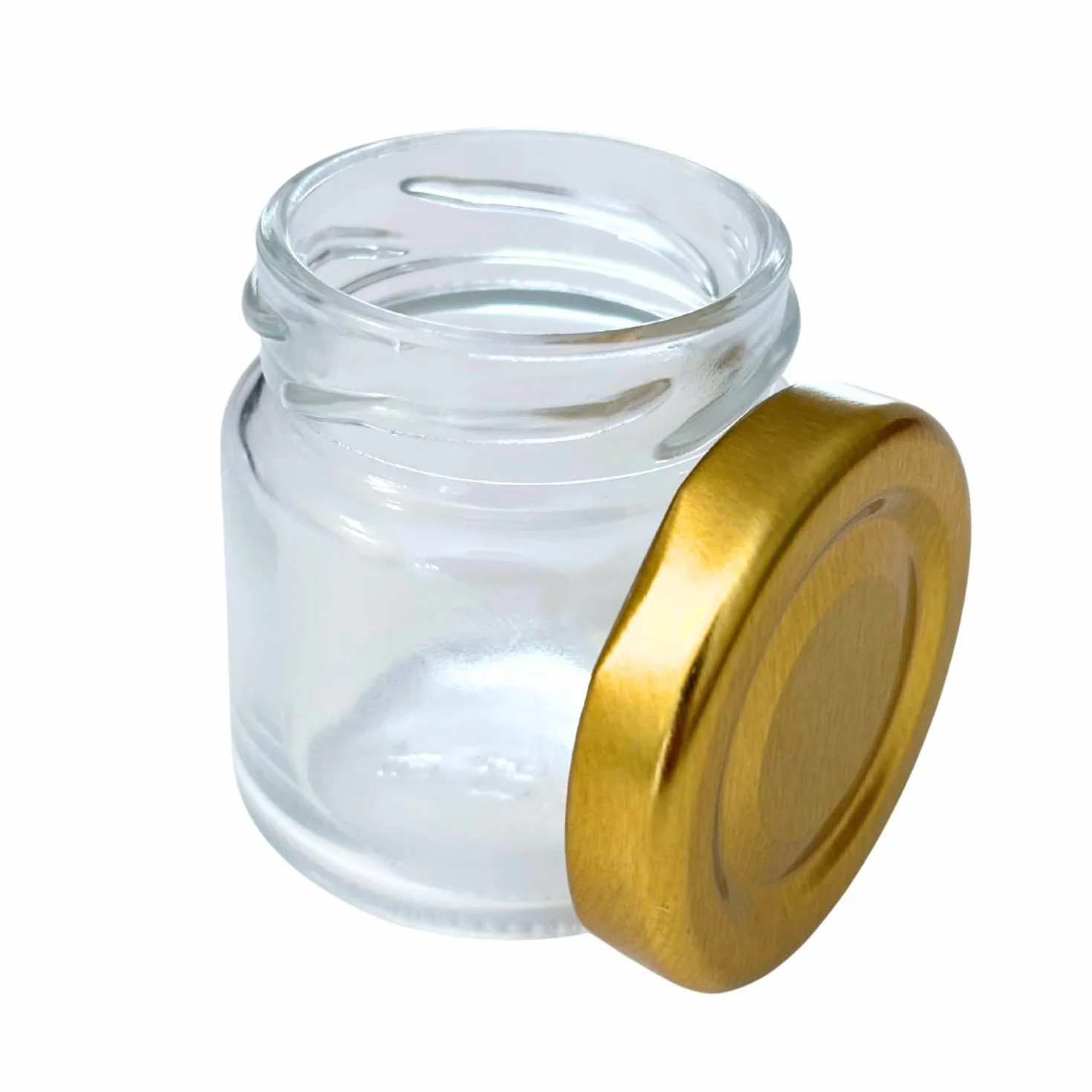 HaGa Tarros de miel de 53 ml con tapa de rosca – 96 unidades – Tarros de prueba para mermelada y miel, tarros de mermelada Mini