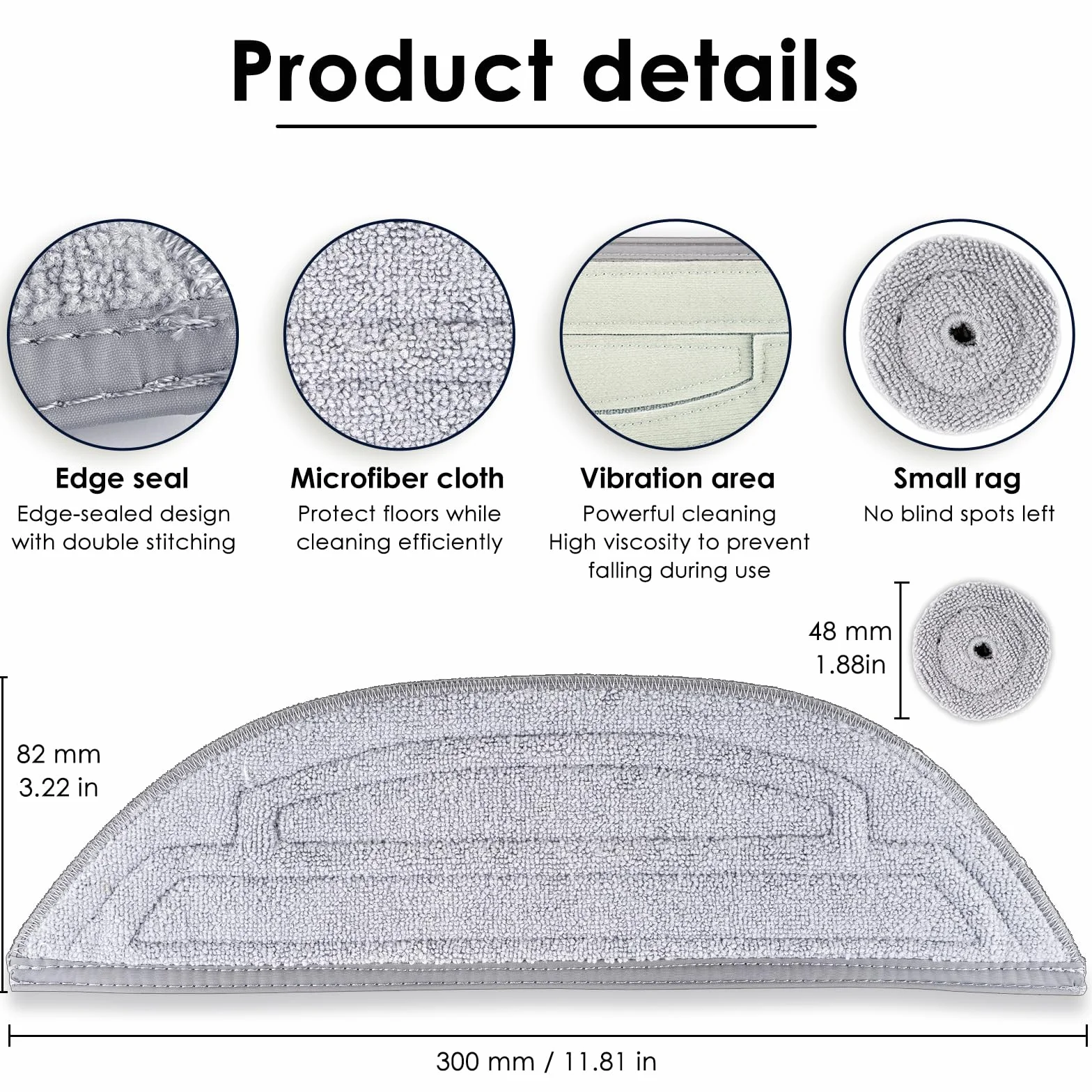 Almohadillas para fregona para Roborock S8 MaxV Ultra, S8 Max Ultra, VibraRise con módulos de vibración sónica dual, Edge