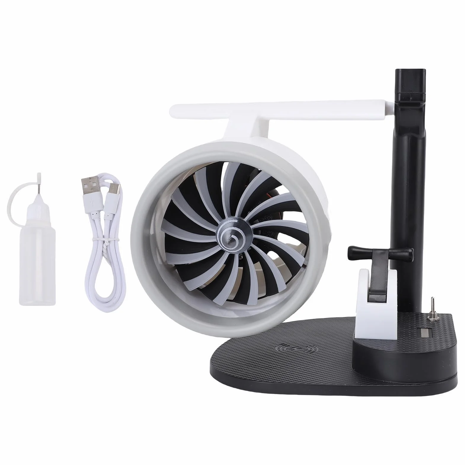 GOWENIC Ventilador de Escritorio Definitivo con Humidificador 3 en 1, Ventilador con Forma de Motor de Velocidad Ajustable de 4000 Rpm para Escritorio de Oficina, Ideal para Uso en el Hogar y la