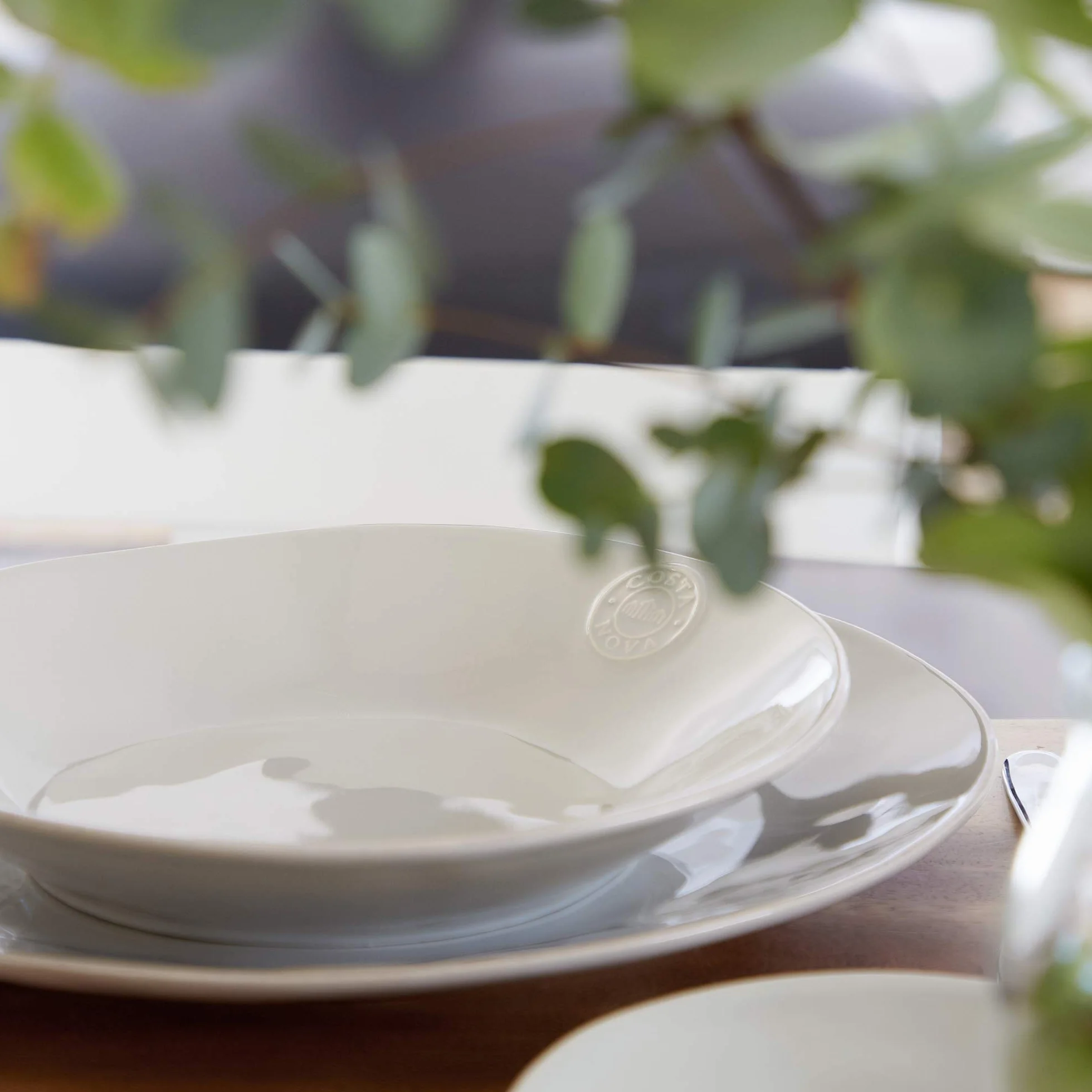 Costa Nova, Nova colección, Vajilla elegante, gres, Plato sopa, pasta , gris claro, 25 cm, 6 piezas