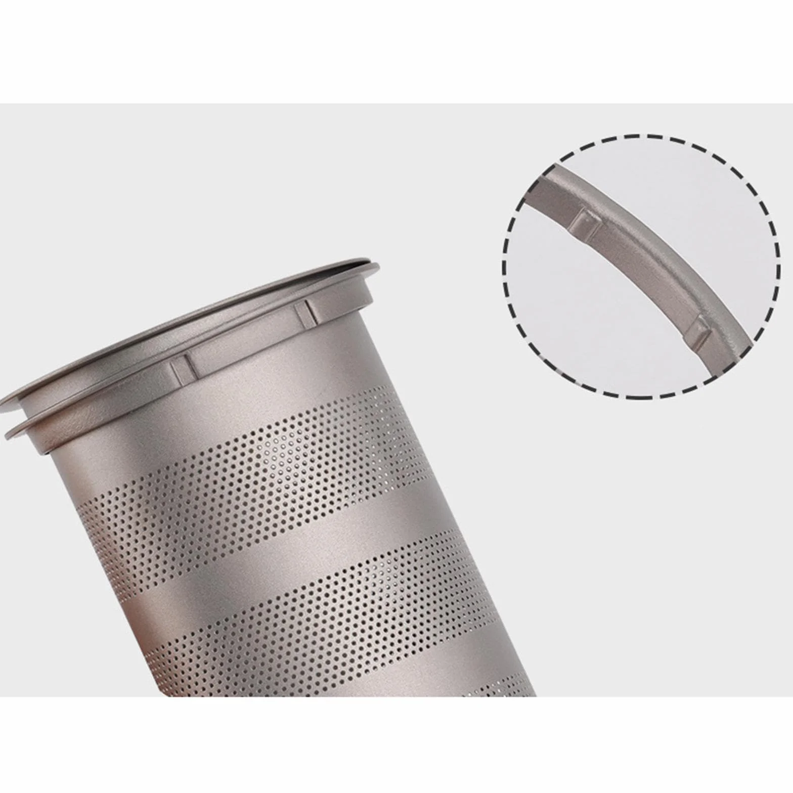 Colador de té de titanio, Infusor de té de malla Extra fina, divertidos utensilios de cocina resistentes al calor, tetera para tazas, teteras, familia