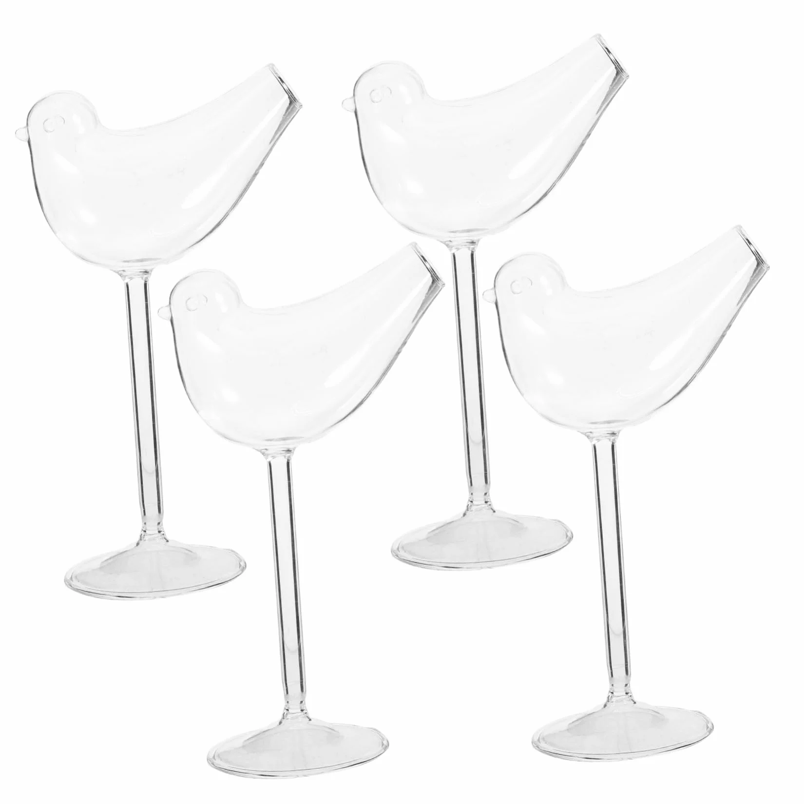 Happyyami 4 Piezas De Copa De Vino Birdie Vasos Elegantes para Beber Aperitivos Vasos para Beber Vasos De Cóctel Vasos Transparentes para Pájaros para Vasos De Bar Copas De