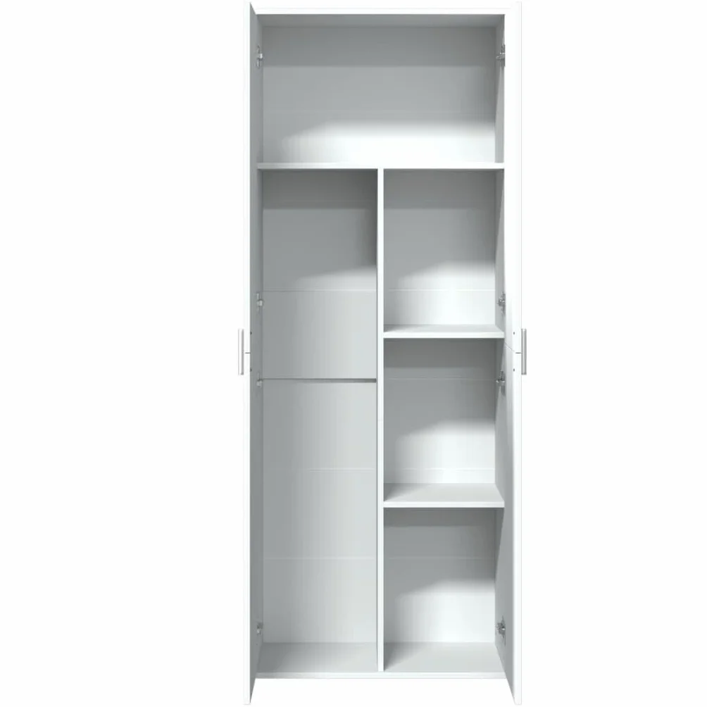 vidaXL Aparador Alto Madera de ingeniería Blanco 70x35x180 cm, aparador, Armario de Almacenamiento, Mueble Auxiliar, Armario, Armario Auxiliar