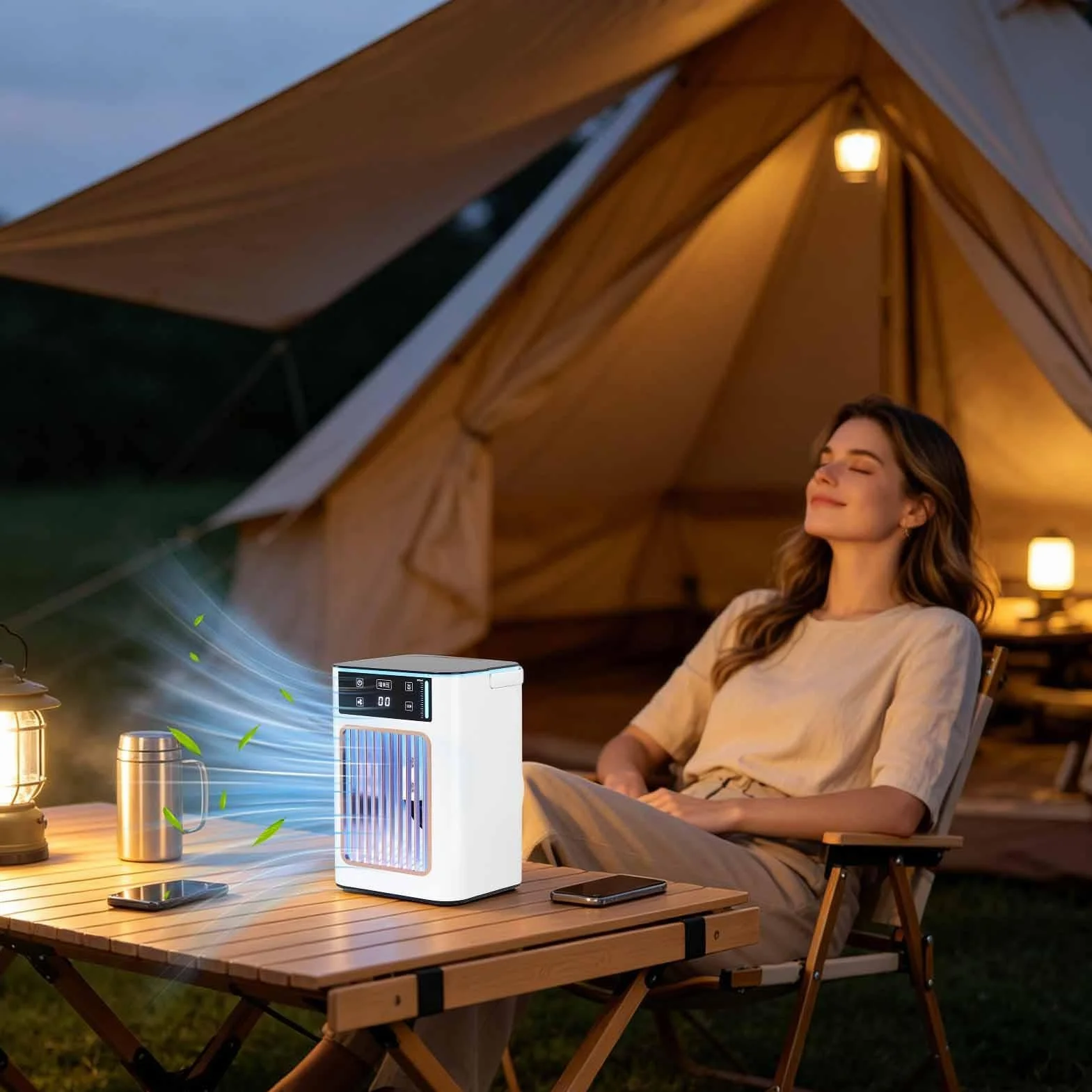 Ventilador Personal Portátil 3-Velocidades | Ventiladores Enfriadores Que Soplan Aire Frío Para Verano Interior Hogar Oficina Dormitorio Escritorio Residencia Viaje