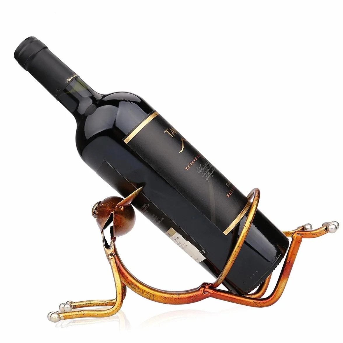Tooarts Botelleros de Vino de Metal Gatos Regalos Originales Soporte de Vino Metal