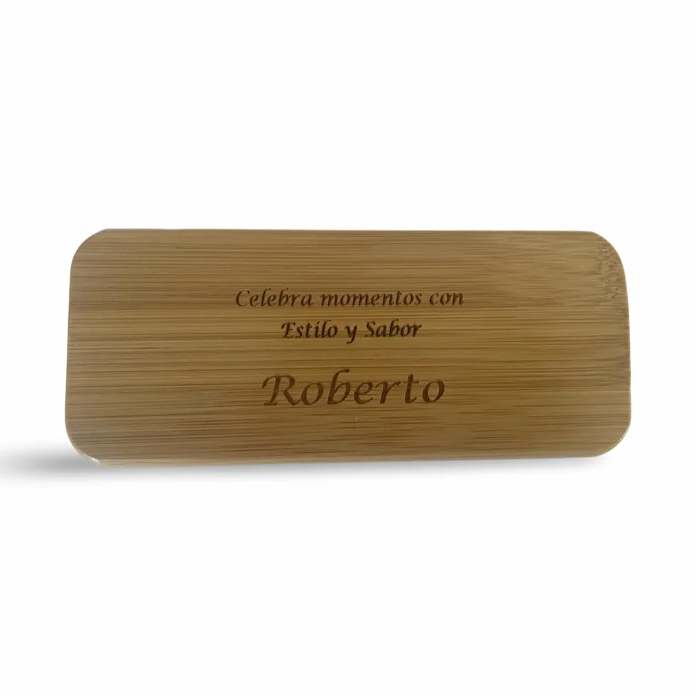 Sacacorchos Profesional Personalizado Bambú Natural Estuche Eco-Friendly Regalo