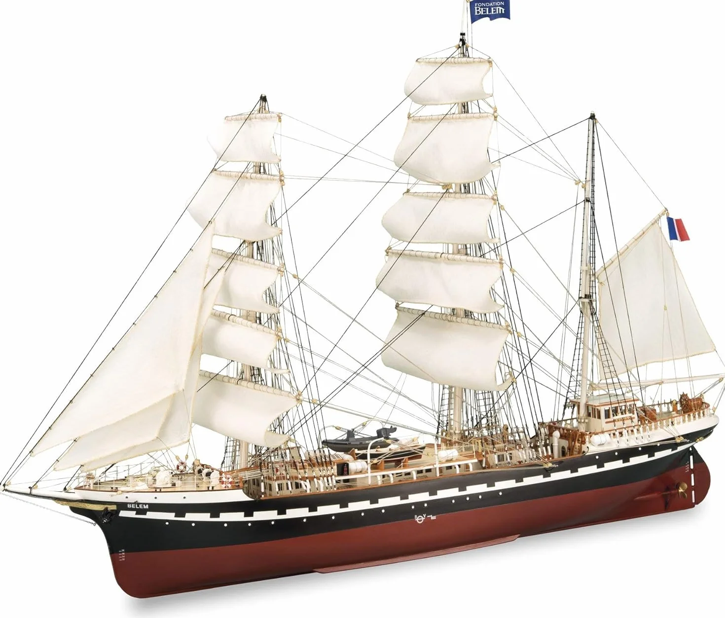 Artesanía Latina - Maqueta de Barco en Madera – Buque Escuela Francés, Belem - Modelo 22519, Escala 1:75 - Maquetas para Montar - Nivel Avanzado
