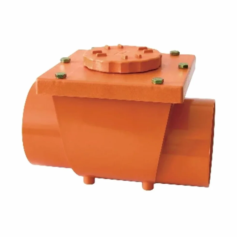Válvula antirreflujo de PVC rojo 125mm para tubos de escape