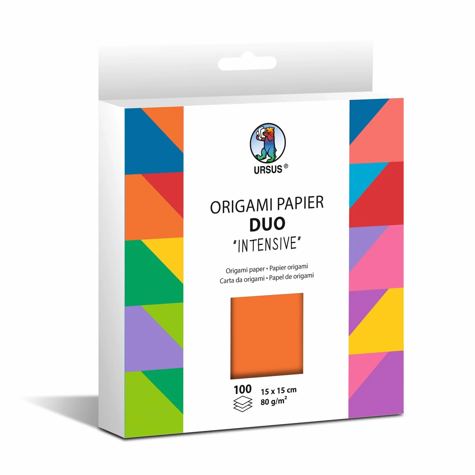 Ursus Origami Paper Duo Intensive 100 hojas 80 g/m² 15x15 cm papel plegable coloreado dos caras