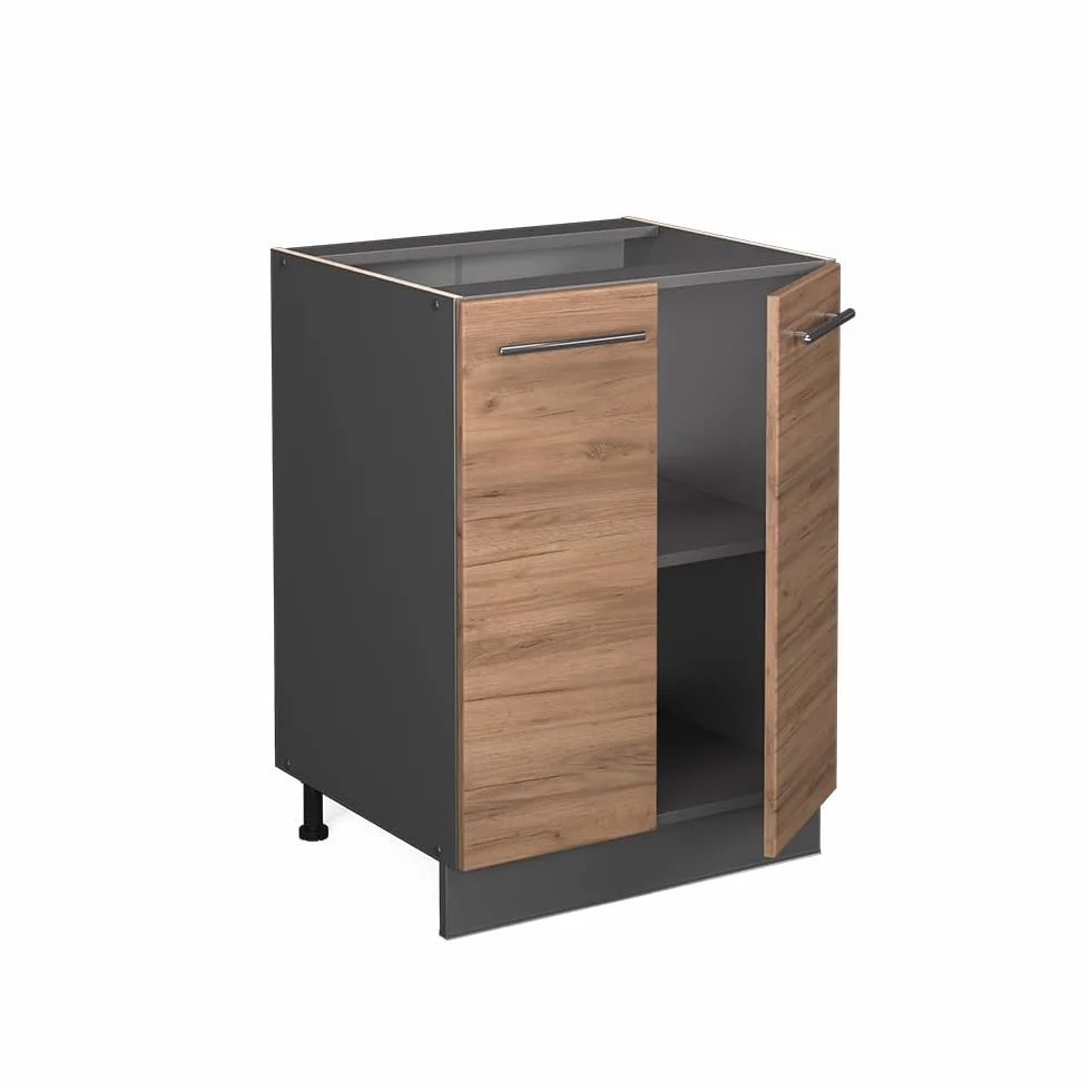 Vicco Mueble bajo de Cocina Fame-Line, Roble Dorado, 60 cm sin encimera, para Combinar con Otros módulos de la Serie Fame-Line
