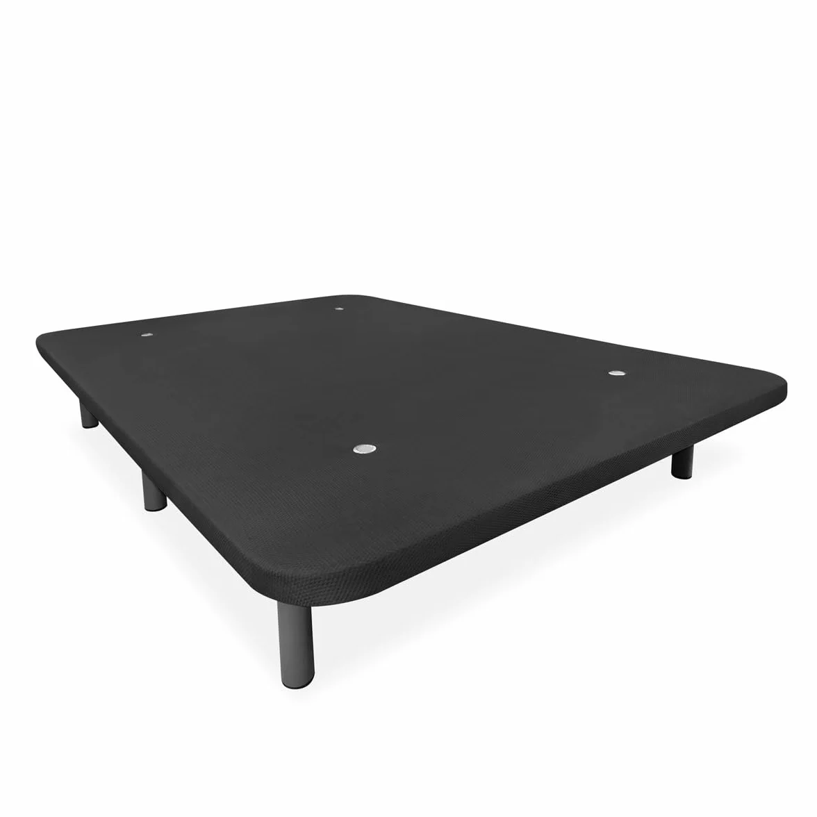 Somnia Descanso - Base Tapizada 3D Reforzada, Gran Estabilidad con 5 Barras Transversales con Válvulas de ventilación y 6 Patas metálicas roscadas de 25cm, 135x190, Gris Oscuro