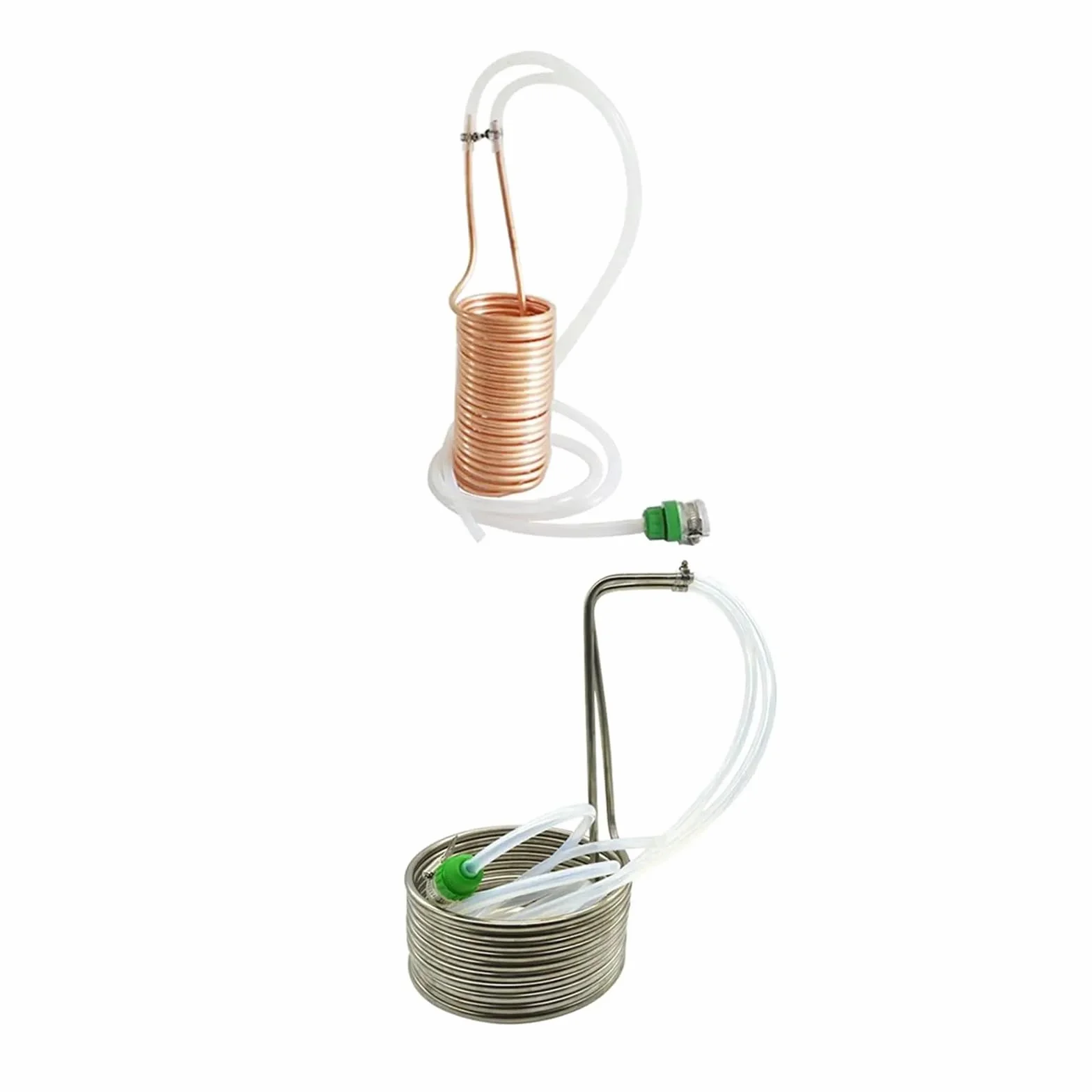 Serpentín Enfriador de Mosto Tubo de Acero Inoxidable Suministros de Cocina Restaurante Accesorio de elaboración de Cerveza casera Hotel Acero Inoxidable Múltiples Aplicaciones(Argent)