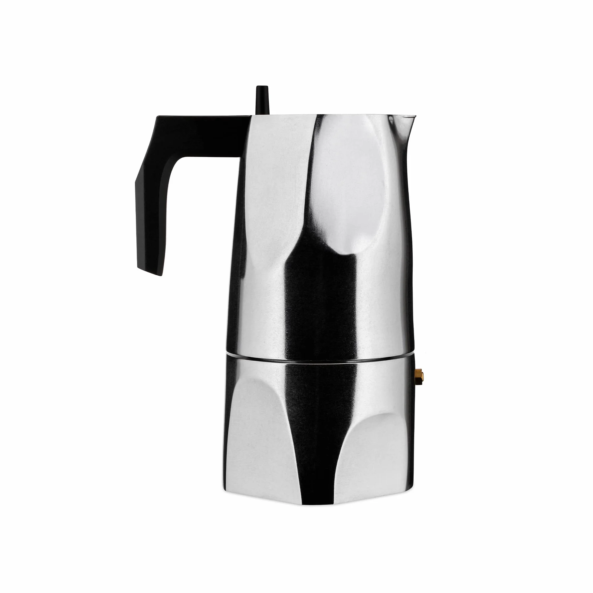 Alessi Ossidiana MT18/6 - Cafetera para Café Exprés de Diseño en Aluminio Fundido, 6 Tazas