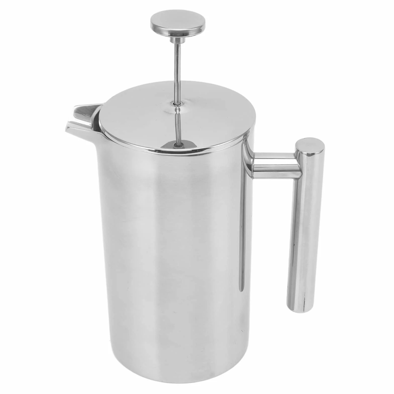 Cafetera de prensa francesa, tetera de doble pared de acero inoxidable 304, prensa de café hecha a mano, con pantalla de filtro, para acampar y viajar al aire libre (800ml)