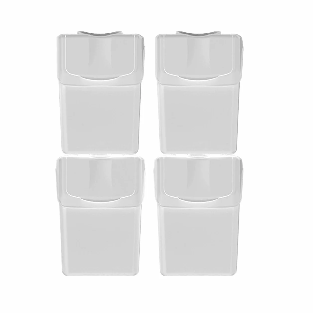 Set de 4 cubos de basura KEDEN SORTIBOX para reciclado, gris ceniza, volumen 4x20L