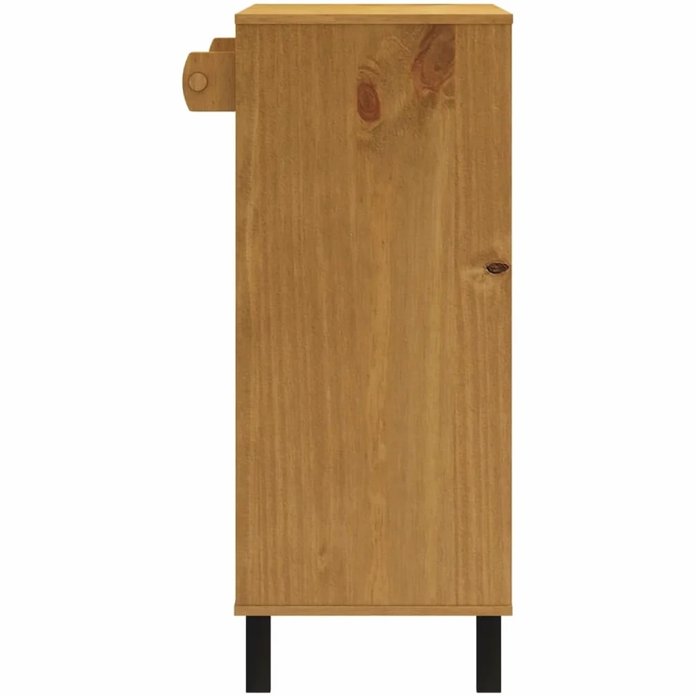 Mesa de bar de madera maciza de pino FLAM 92 x 45 x 110 cm, mesa alta con mucho espacio de almacenamiento y tablero fuerte para bebidas y aperitivos