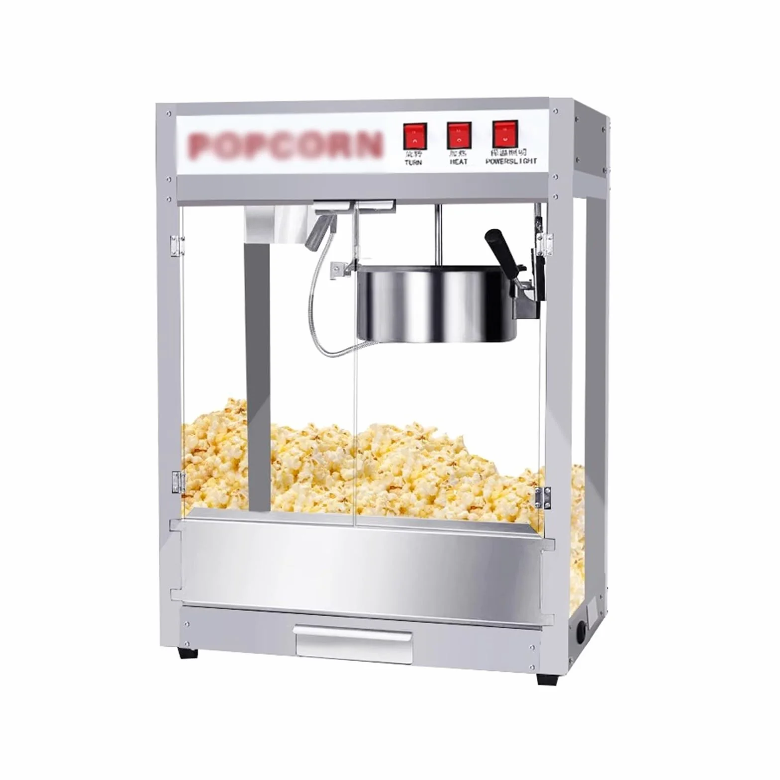 Máquina de Palomitas Cine Comercial Calefacción eléctrica Totalmente automática Palomitas de maíz Snack Puffer Máquina de Palomitas Máquina de Palomitas Fabricante de Palomitas