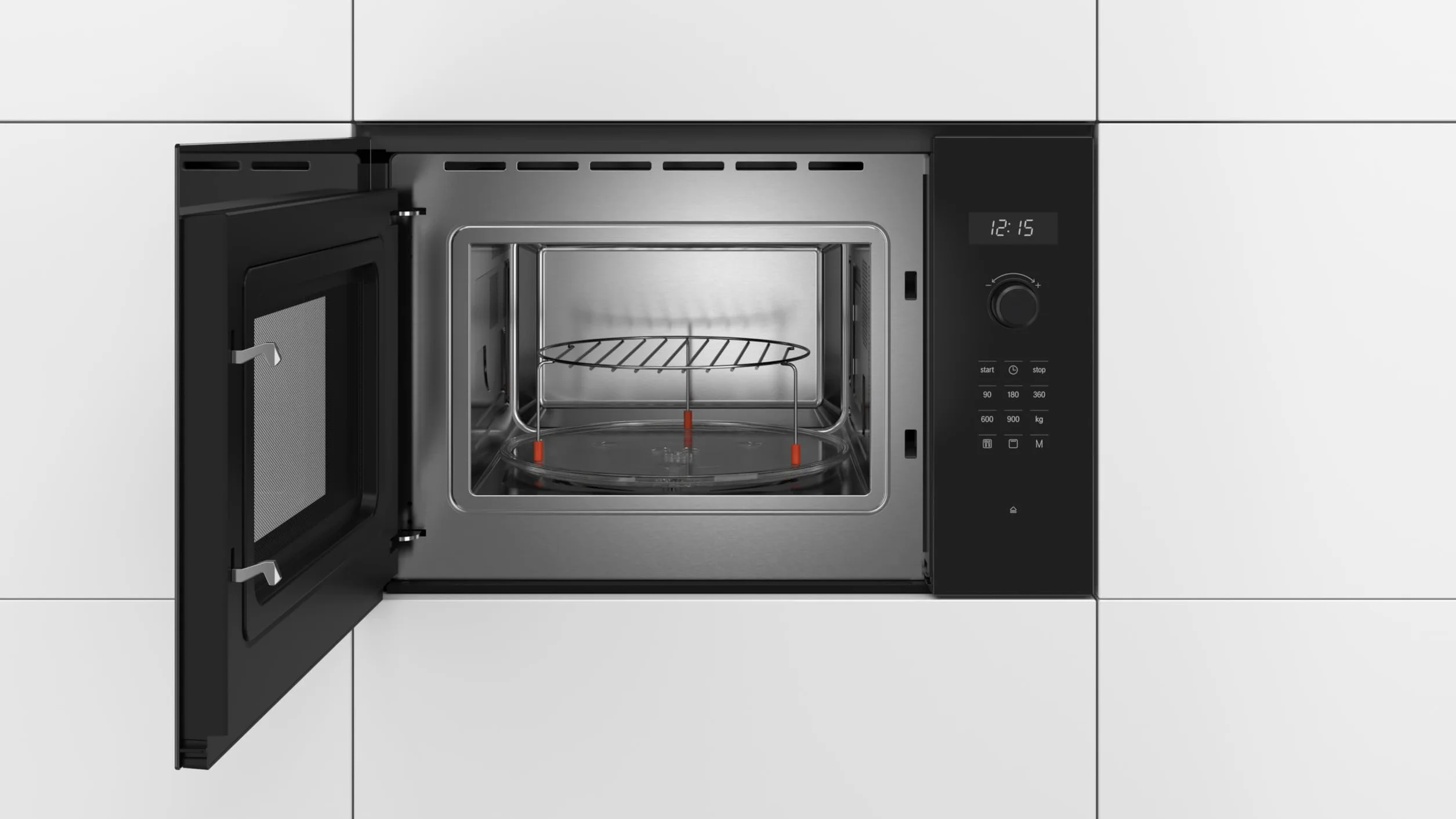 Bosch Microondas Integrable 60 cm 25 L Grill Negro BEL554MB0