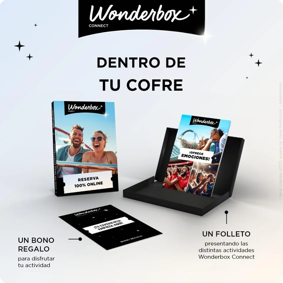 WONDERBOX Connect - Caja Regalo - Multi Parques Temáticos - para 1 a 3 pers | 1, 2 o 3 entradas según el parque - A elegir entre más de 20 Top Parques de Europa - Válido durante 27 meses