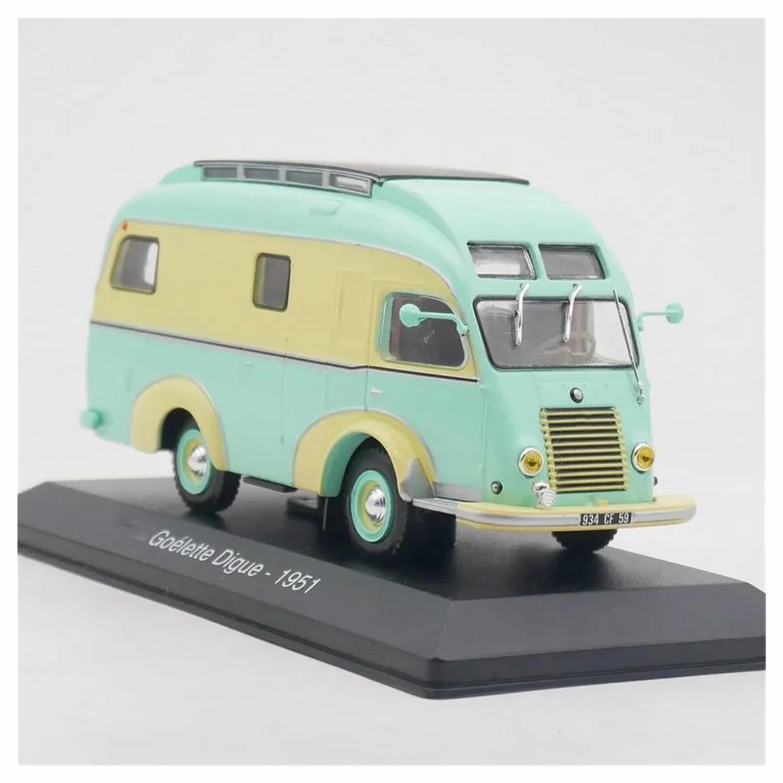 1 43 para Goelette Digue 1951 RV Camper Vehículo Auto Modelo De Aleación Colección Estática Juguetes Recuerdo Miniatura de colección