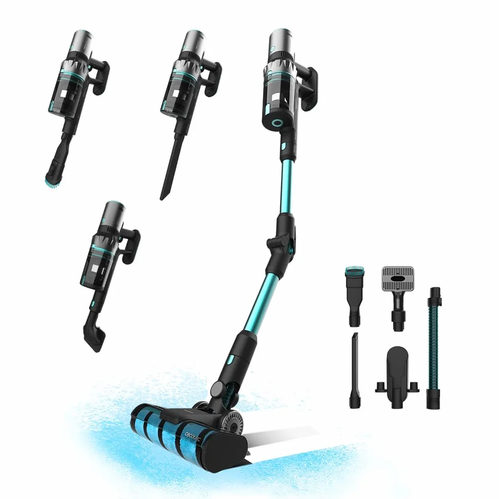 Cecotec Aspirador Escoba sin Cable Conga Rockstar 2500 Thunder Flex Animal. Ciclón Paralelo, 400W, 30 kPa y 122 AW, 65mins de Autonomía Máxima, Tubo Flexible, Cepillo Jalisco y Accesorio Animales