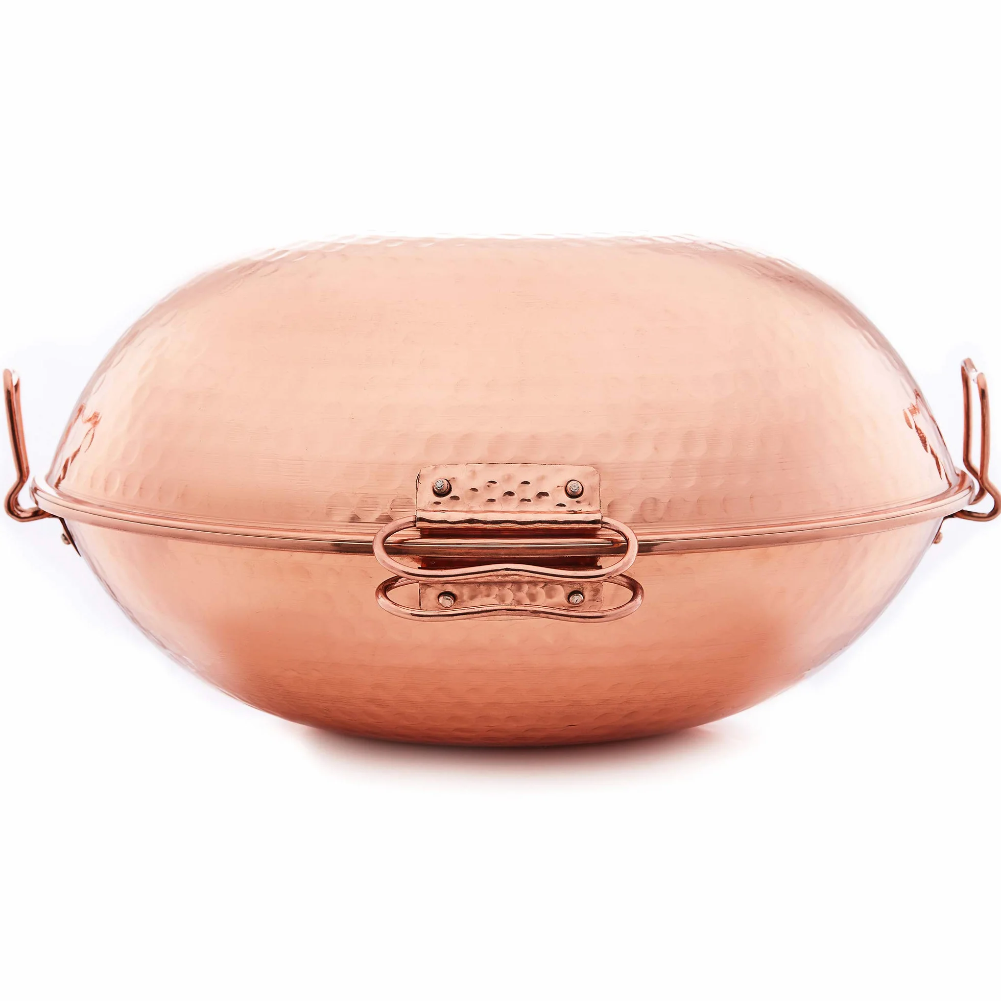 Cataplana Original Tradicional Portuguesa en cobre apto para gas, vitroceramica y horno, diámetro 36 cm