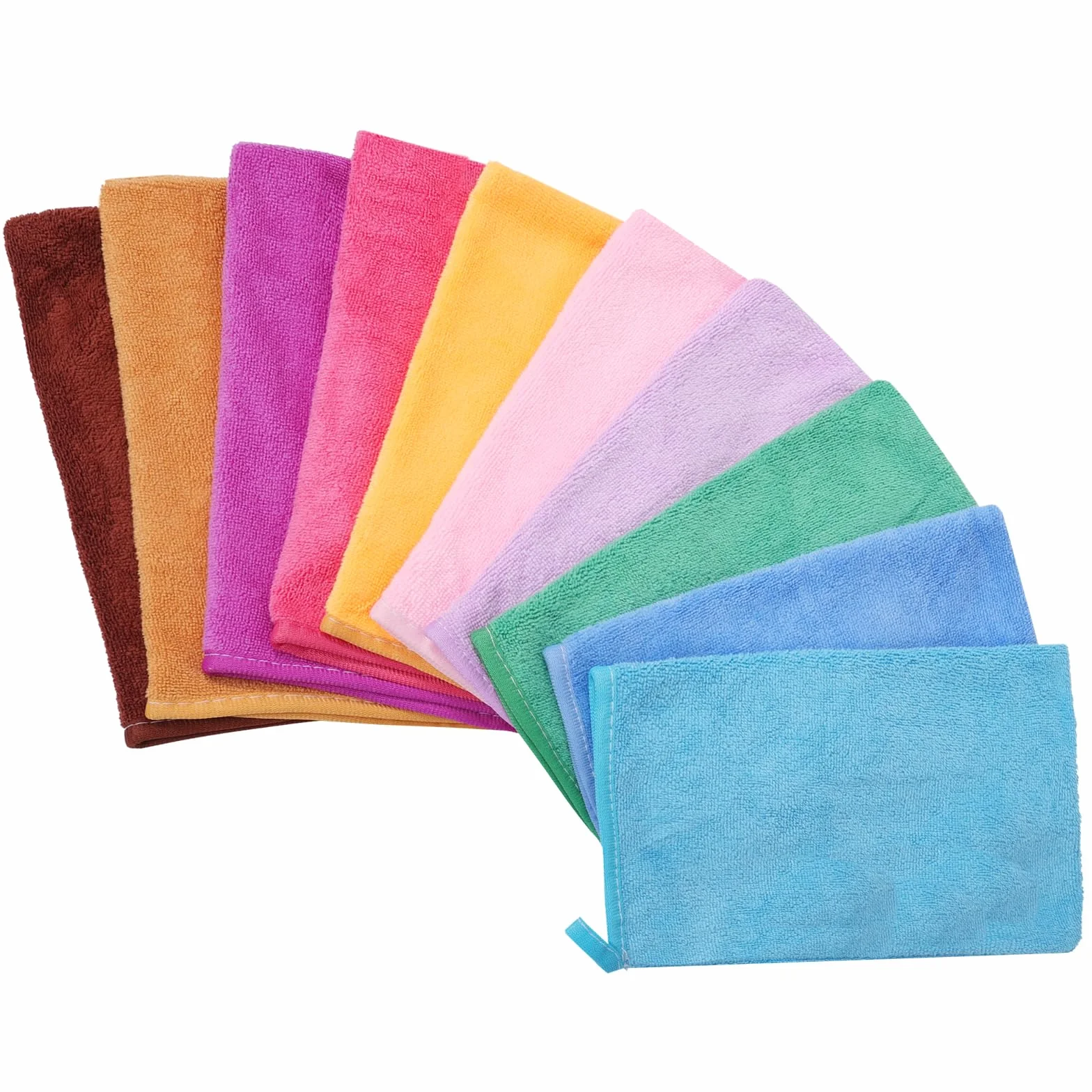 PHOGARY 10 Toallas Faciales Microfibra Premium 15x20 cm Superabsorbentes Secado rápido