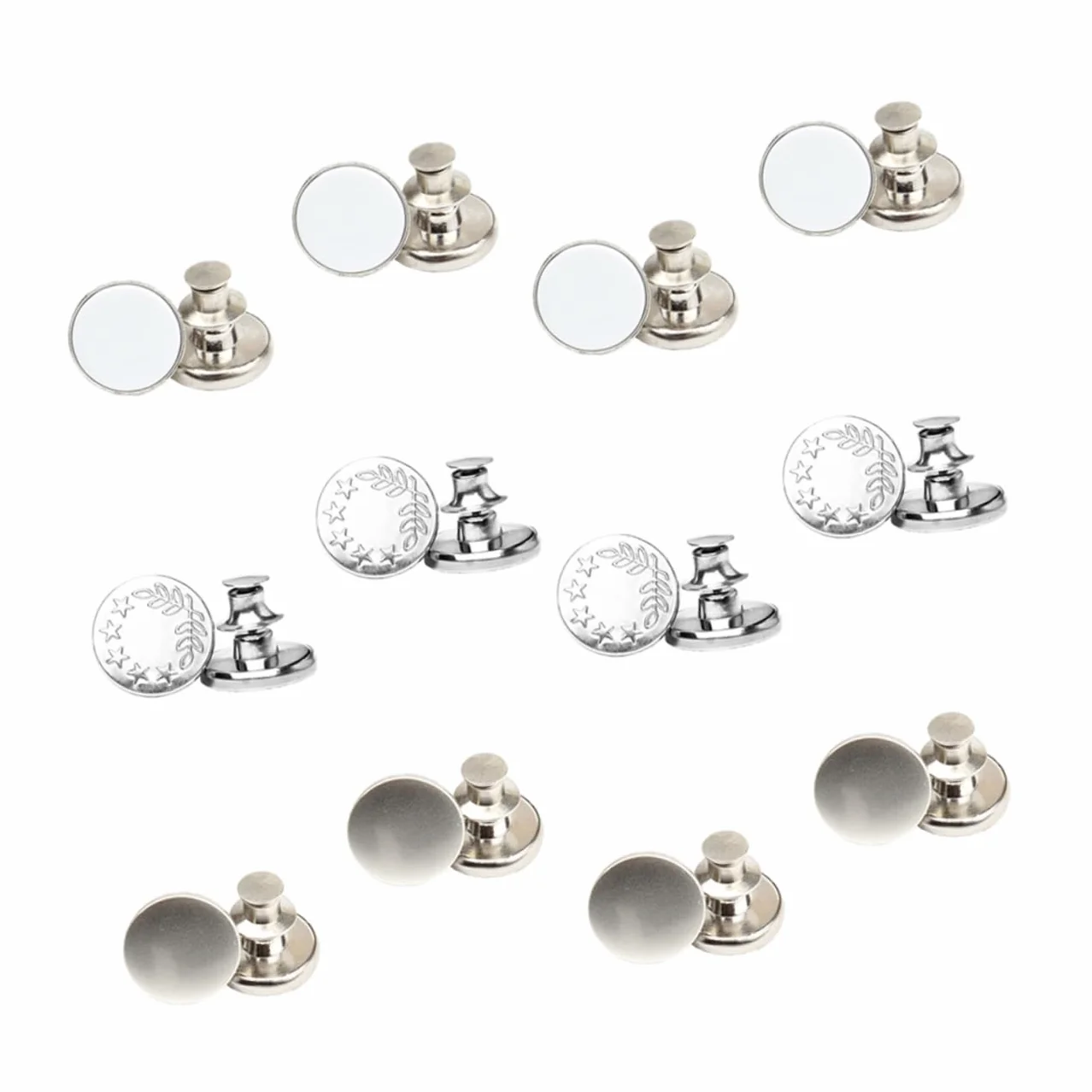 Gadpiparty 3 Series Botones Ajustables Para Jeans Accesorios De Botones Deslizantes Sin Clavos Perfectos Para Ajustar Cintura Ocasiones Formales Y Informales 30 Piezas*3