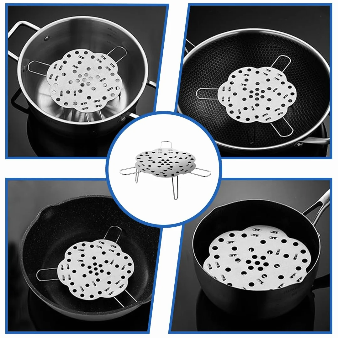 Rejilla Vapor de Acero Inoxidable Soporte Cocina Parrilla Vapor