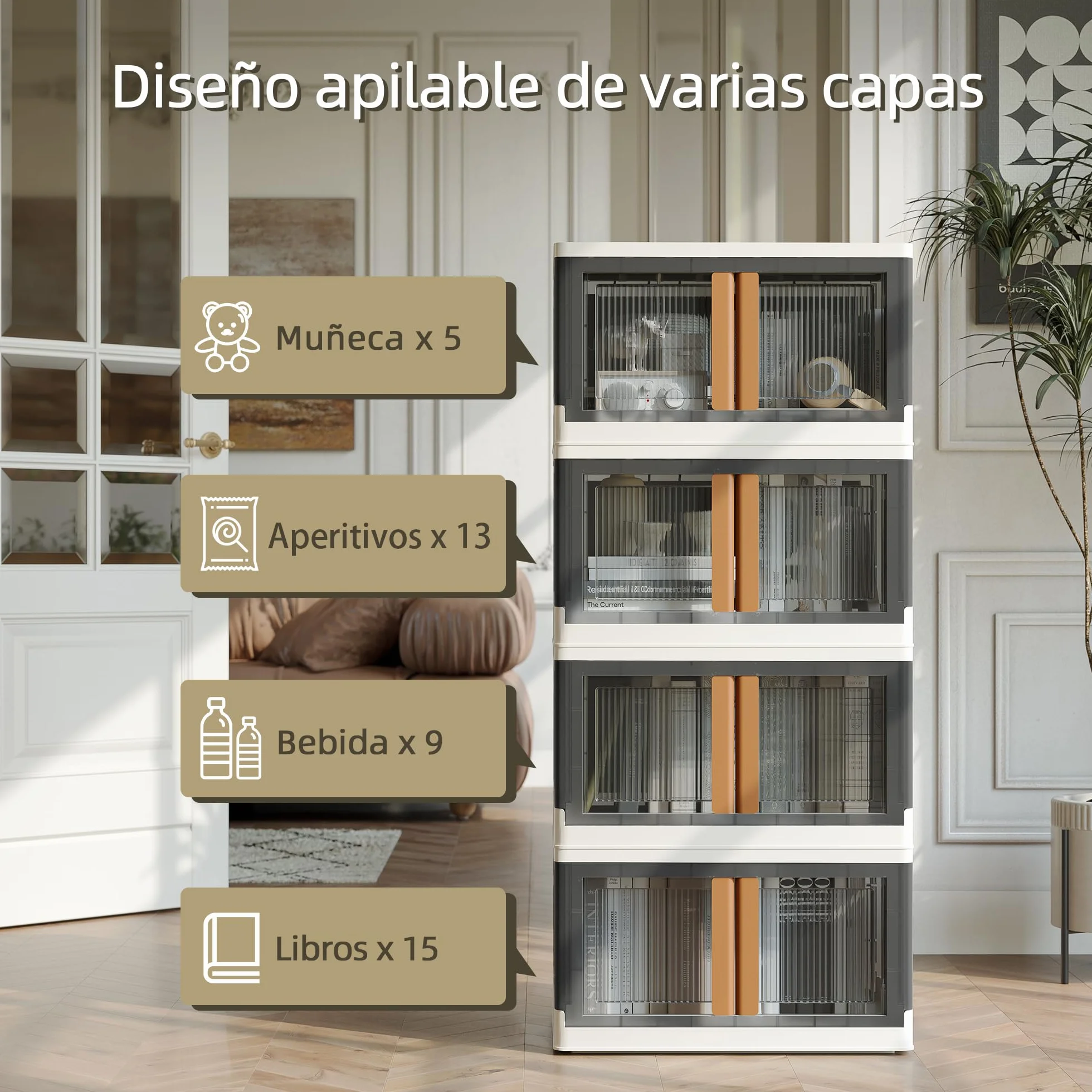 NETEL Cajas Almacenaje Plastico Grandes,4x 94L Storage Box,Caixas Arrumação Plastico,Transparente Cajas de Almacenamiento Apilables con Tapas y Ruedas, Caja de Plástico Duro y Grueso