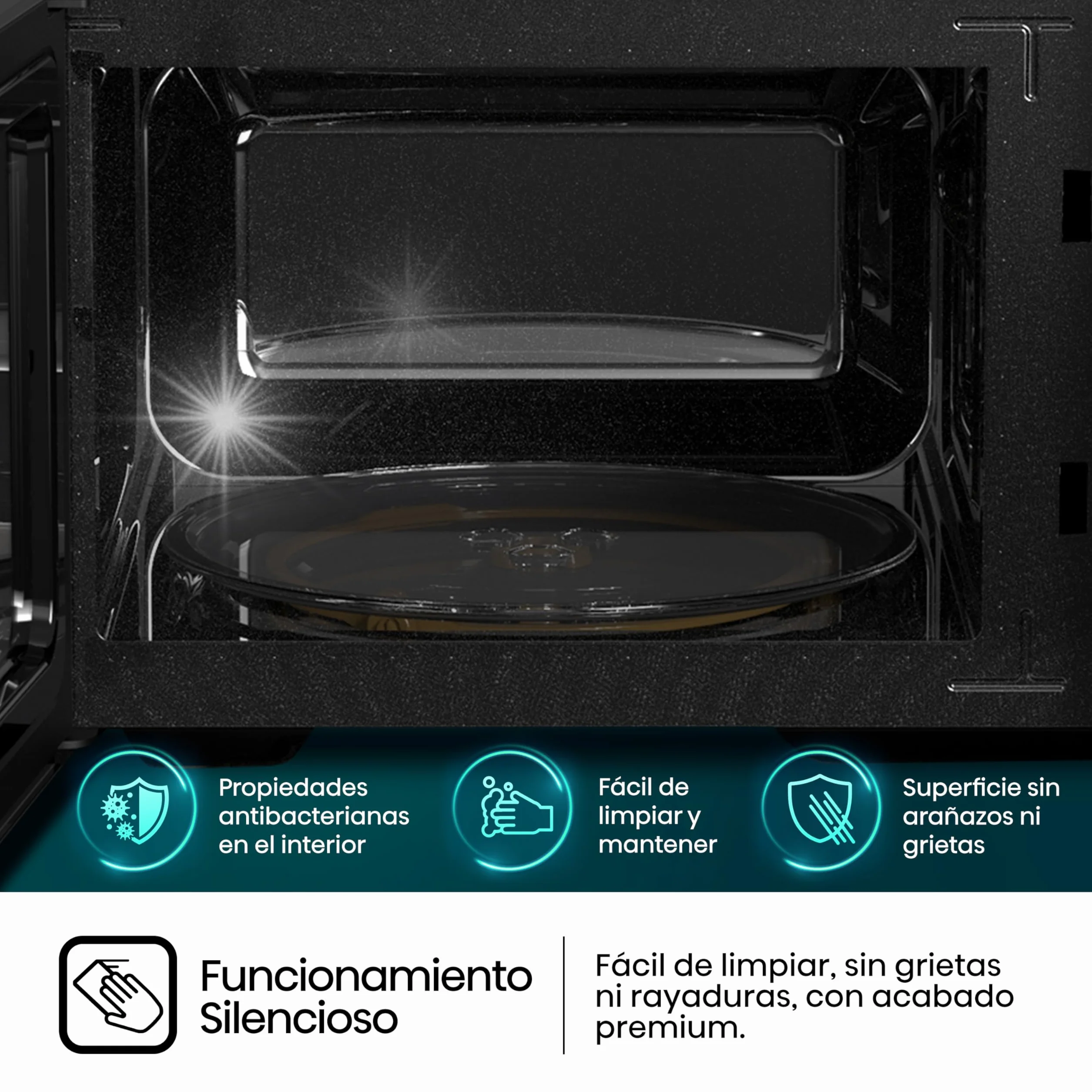 Hisense H20MOBP1HI Microondas 20L 700W Inverter Expert Descongelación Rápida Calentamiento Uniforme Revestimiento Cerámico