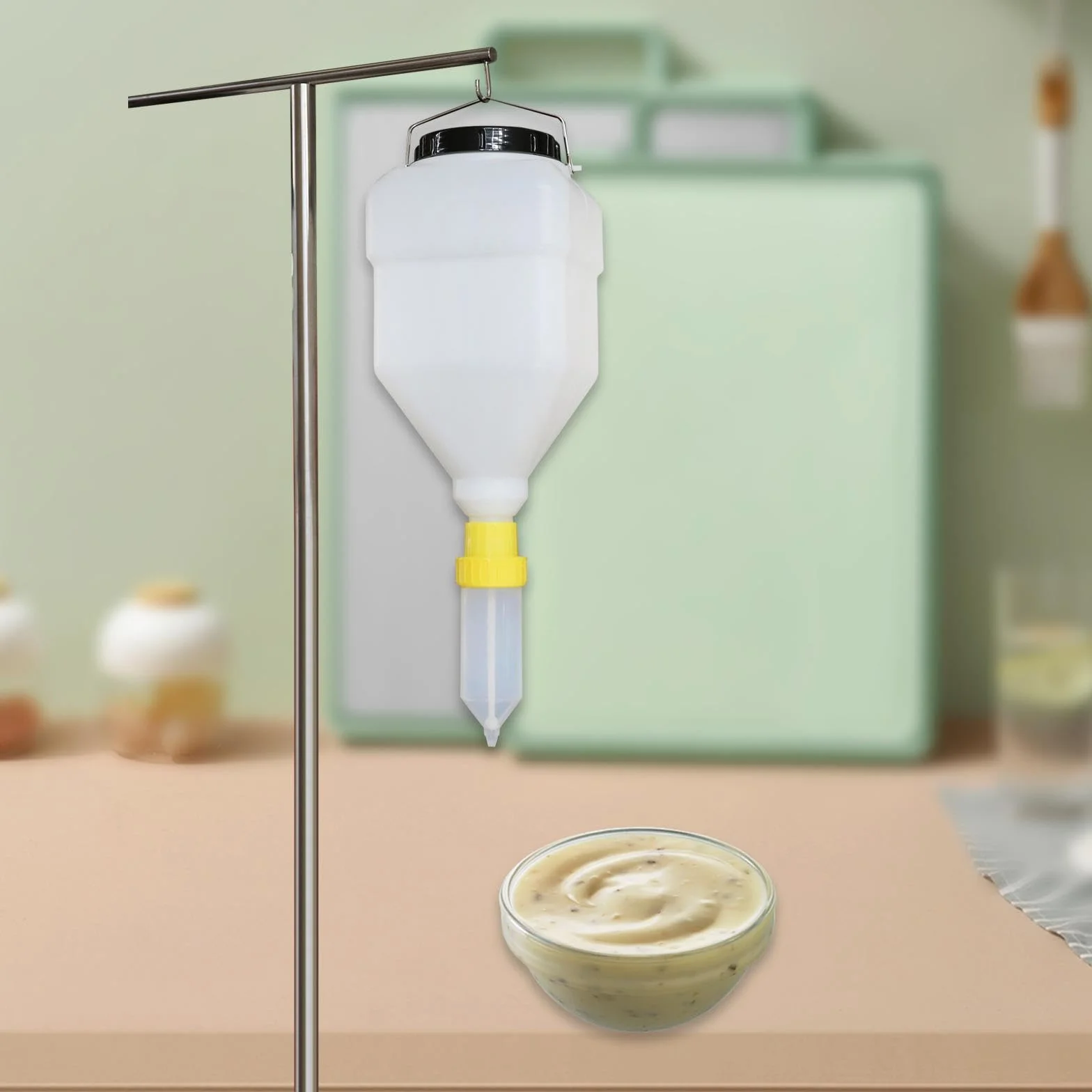 Dispensador de Salsa Colgante, for Cocina, Barbacoa al Aire Libre, Asar y cocinar, Botella exprimible fácil de Usar for Salsas, aderezos y condimentos