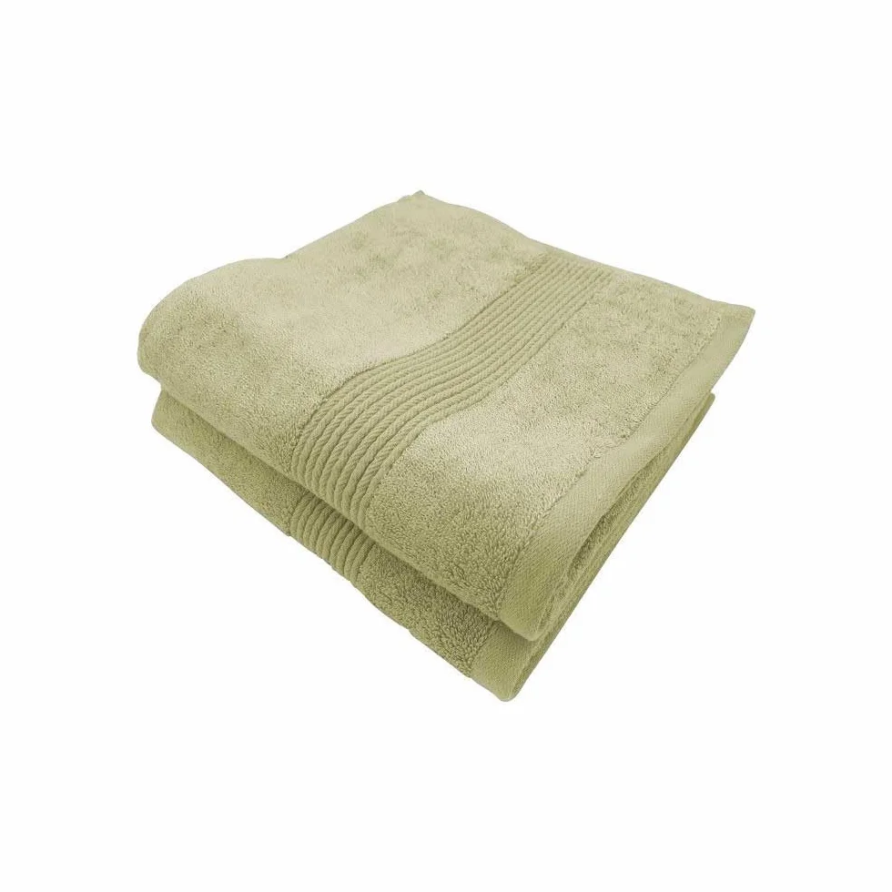 Alpes Blanc Pack de 2 Toallas de Baño Grandes de Algodón y Bambú, 600 g/m², Colores de Bambú, Topo, Tamaños de Servilletas, 100 x 150 cm
