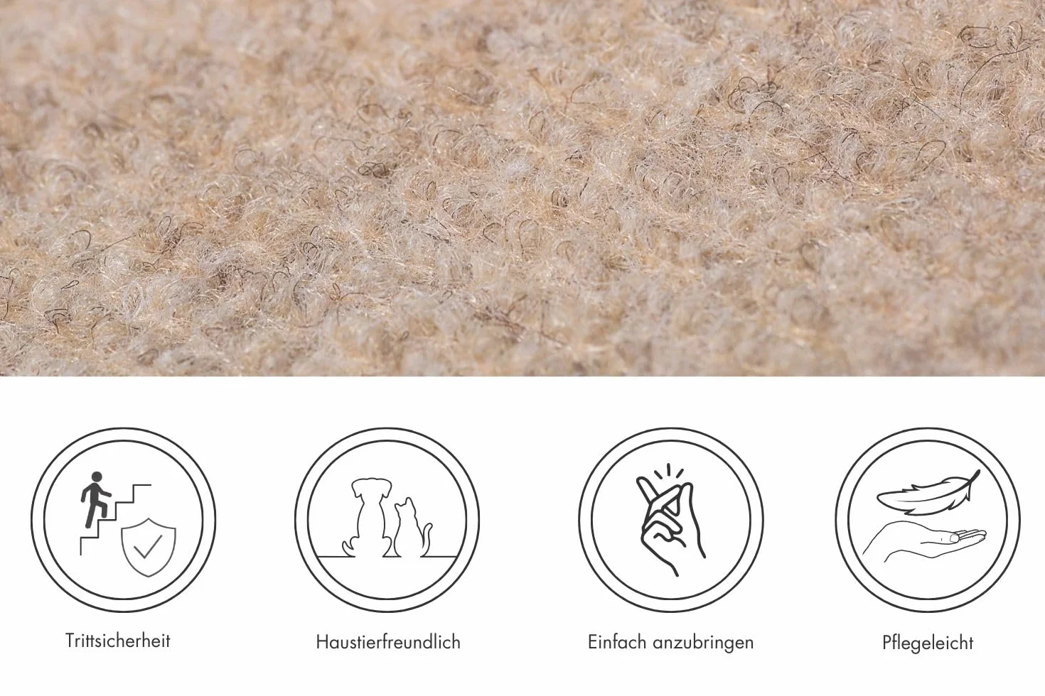 andiamo Alfombra para peldaños (autoadhesiva, fácil de Limpiar, 15 Unidades), Color Beige, 290335