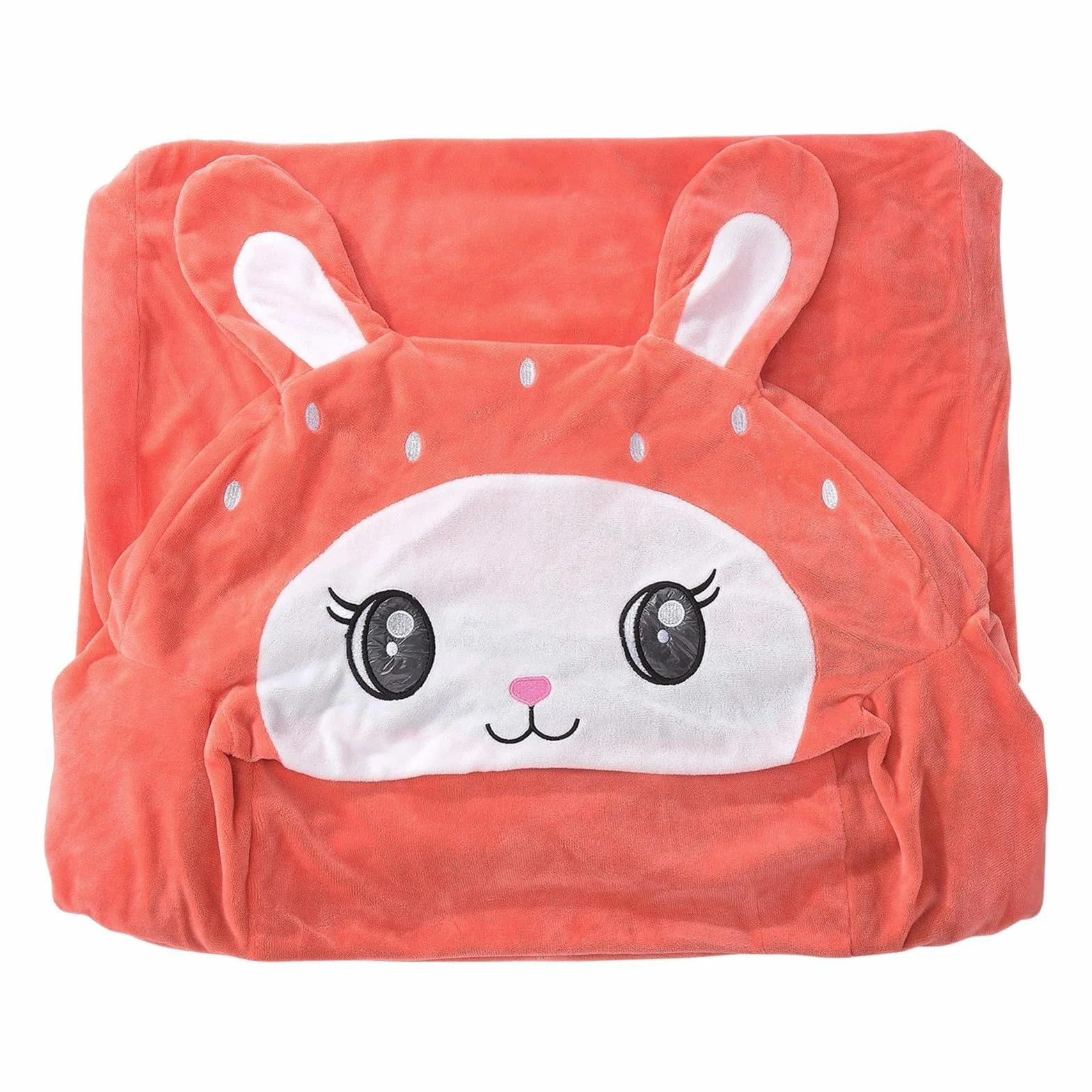 Sofá Cama Plegable 2 en 1 para Niños, Diseño Abierto con Forma de Dibujos Animados de Tamaño Largo, con Delicada Tela de Terciopelo y Funda Lavable Extraíble (F)