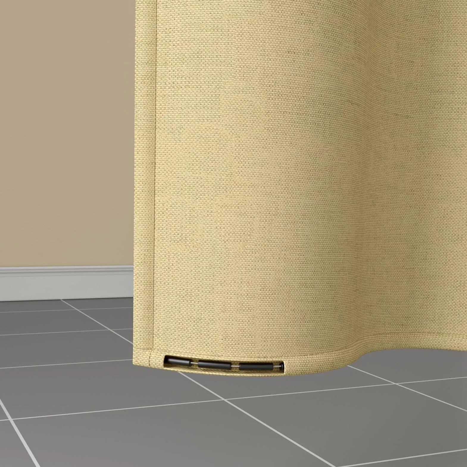 Cortina de ducha impermeable de lino estructurada antimoho tela lavable cortina de ducha para ducha de esquina bañera pequeña beige 80 x 180 cm