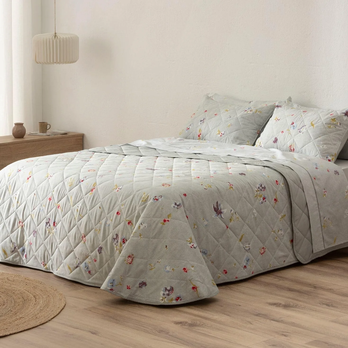 Burrito Blanco | Colchas Boutí | Cama de 150 a 160cm. (+Medidas Disponibles) | Diseño 629 | Color Gris (150-160x190/200cm.)